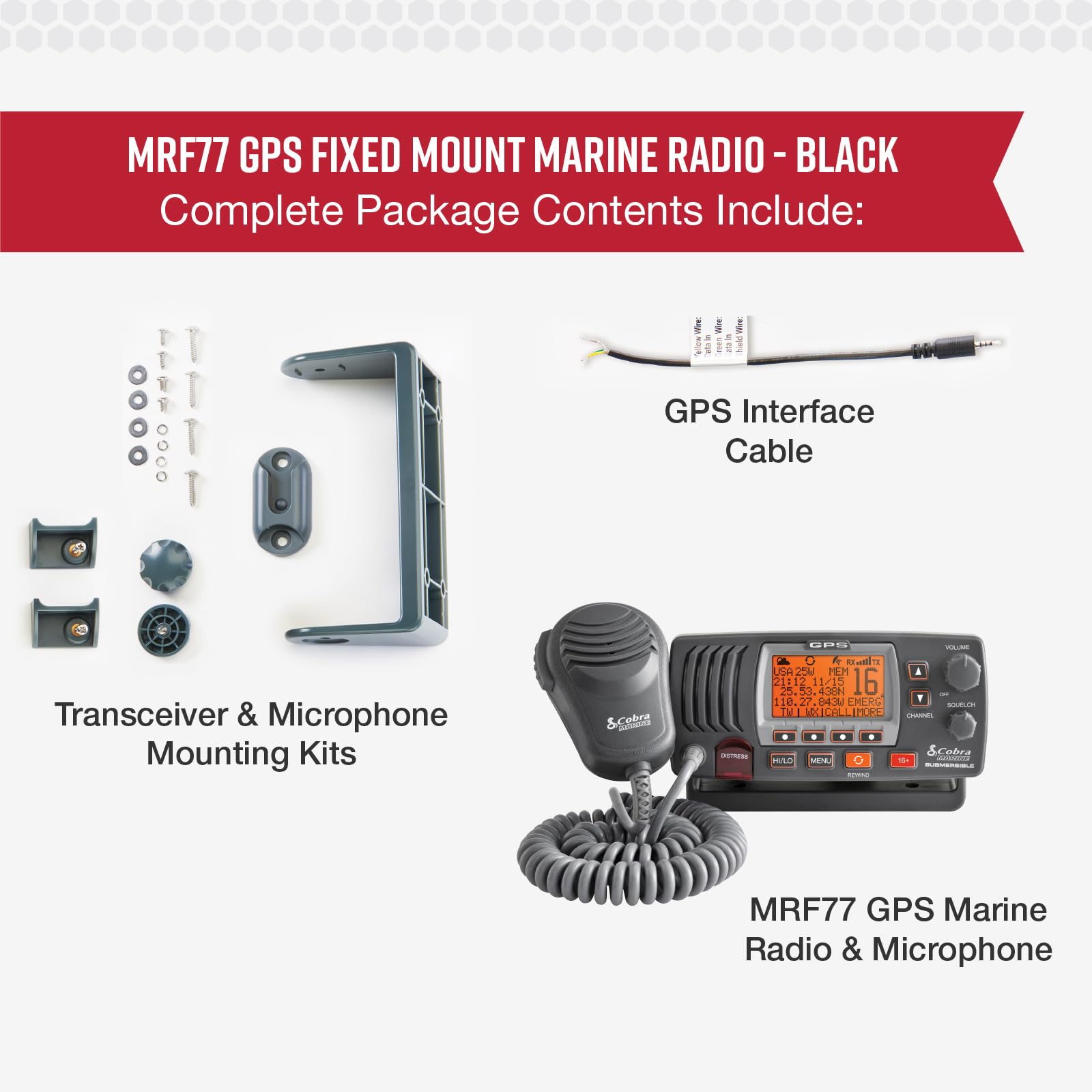 Foto 7 | Radio Marina Cobra Mr F77b Gps De Montaje Fijo Vhf 25 W Negro/gris - Venta Internacional.