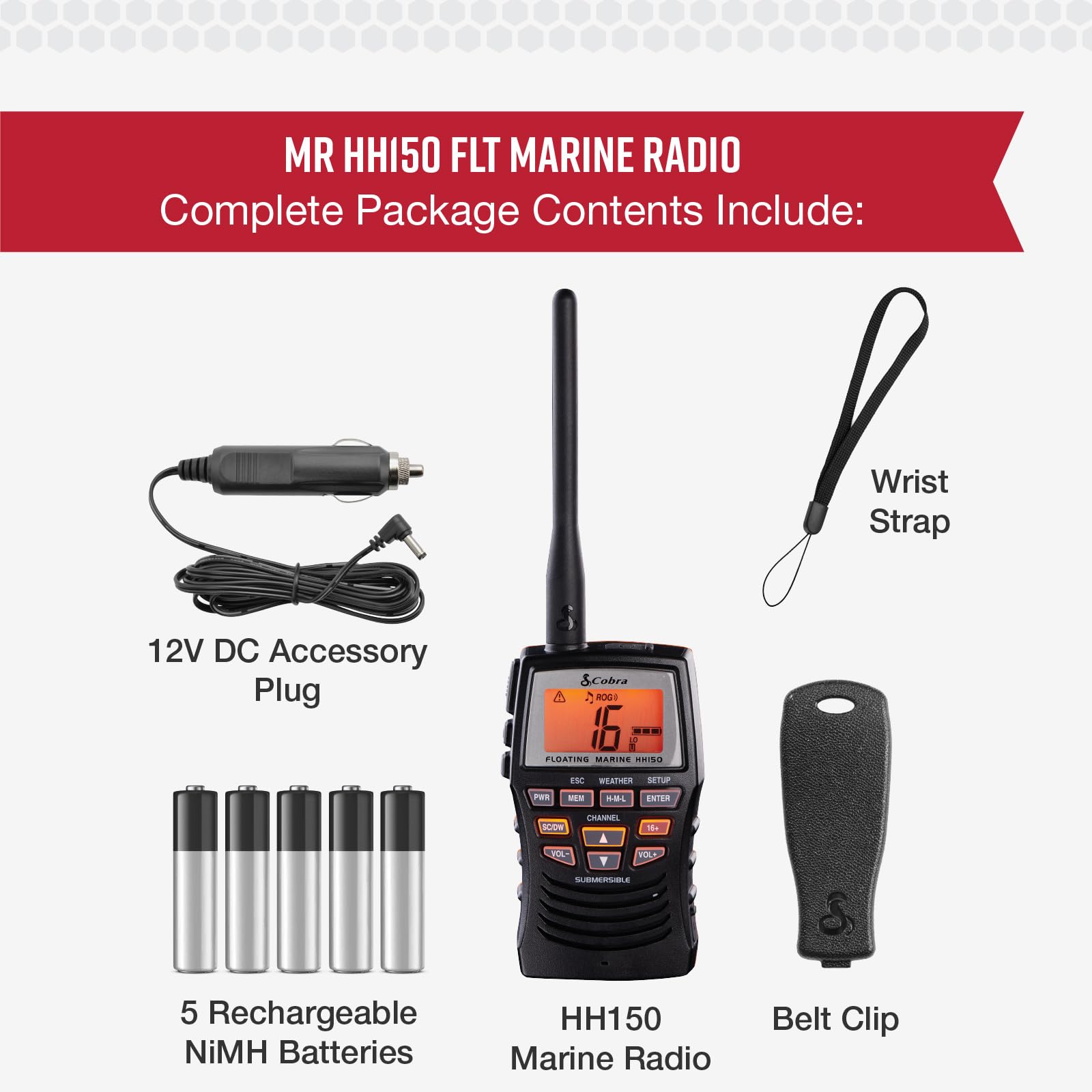 Foto 7 | Radio Marina Cobra Mr Hh150 Flt, 3 W, Vhf, Flotante, Impermeable - Venta Internacional.