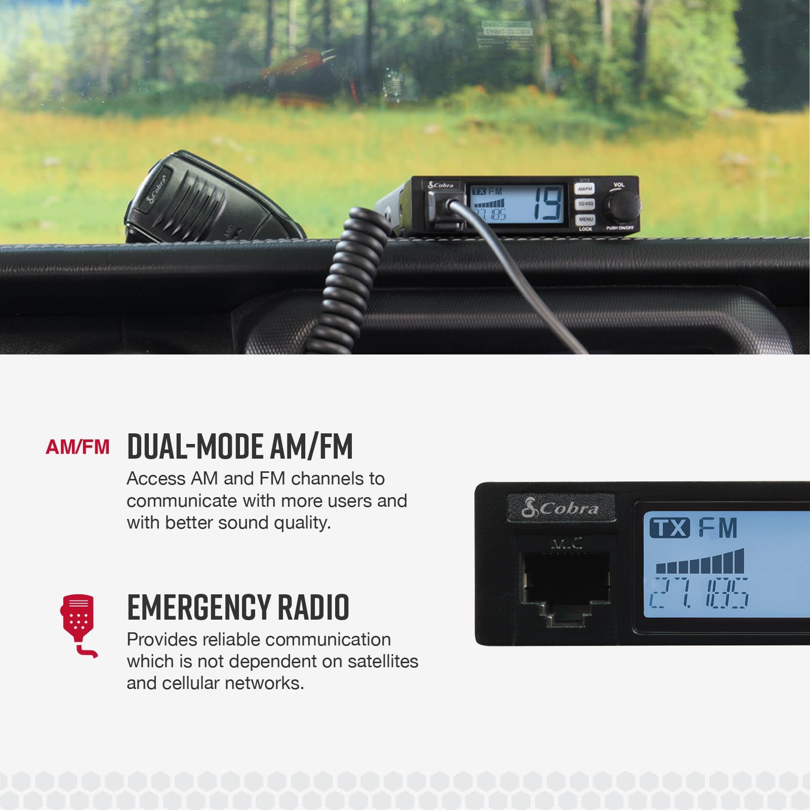 Foto 4 pulgar | Radio Cb Cobra 19 Mini Am/fm Recreativa De Modo Dual De 40 Canales - Venta Internacional.