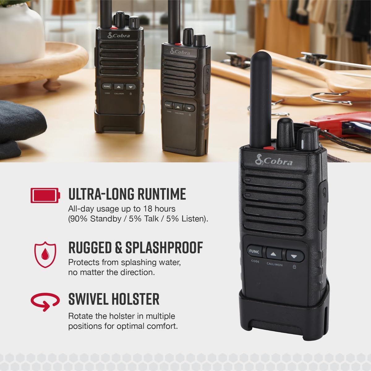 Foto 5 pulgar | Walkie Talkies Cobra Px650 Profesional/empresarial, Paquete De 2 - Venta Internacional.