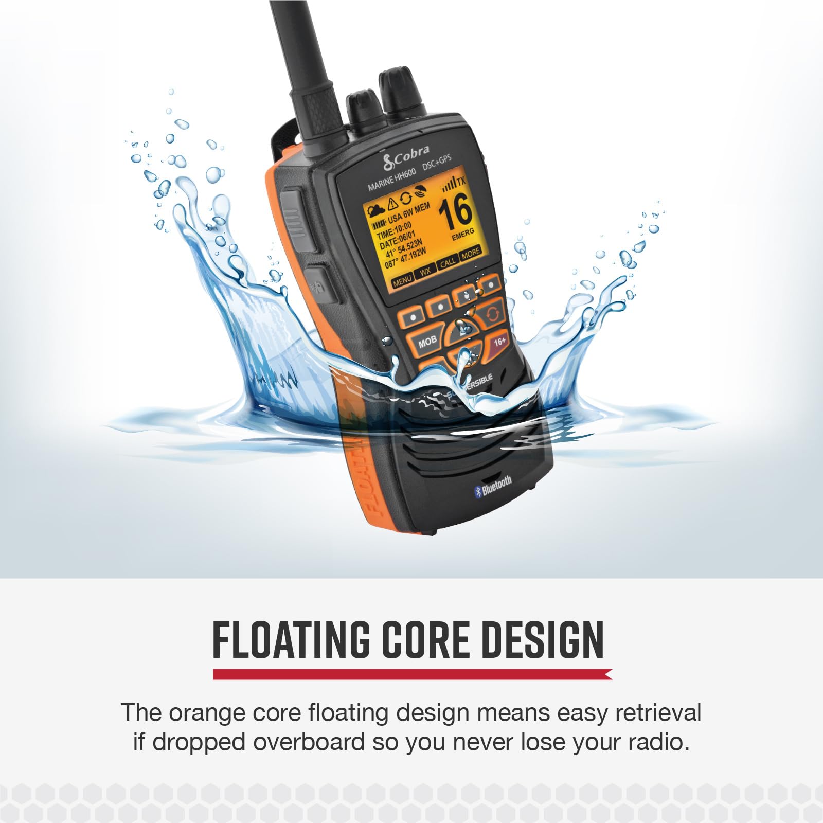 Foto 3 pulgar | Radio Vhf Flotante Portátil Cobra Mr Hh600fltbtgps 6w - Venta Internacional.