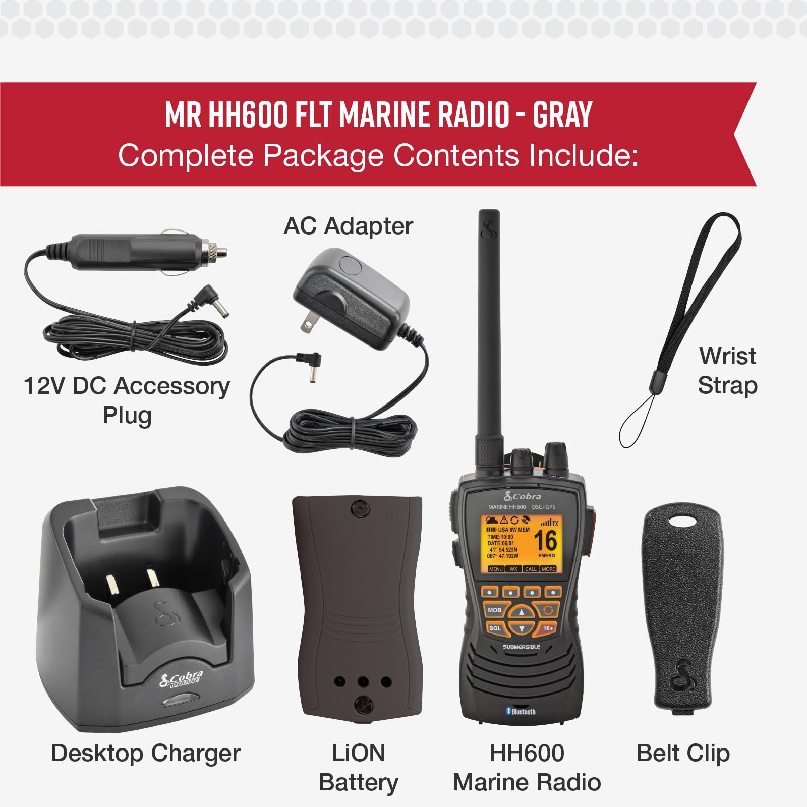 Foto 7 | Radio Vhf Flotante Portátil Cobra Mr Hh600fltbtgps 6w - Venta Internacional.