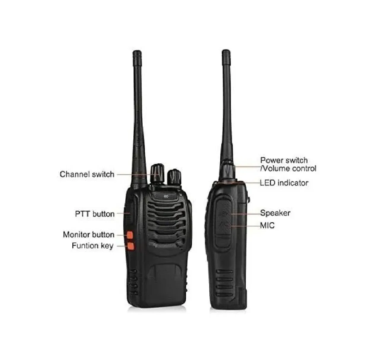 Foto 2 | Set Radios Uhf Fm Transceptor 10pzs Eo Safe Imports Esi-1164-1 Negro