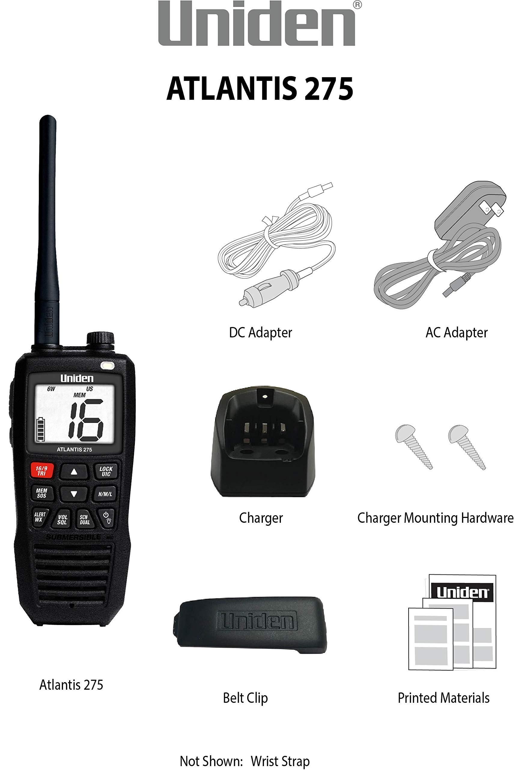 Foto 4 pulgar | Radio Marina Vhf Bidireccional Portátil Uniden Atlantis 275 - Venta Internacional.