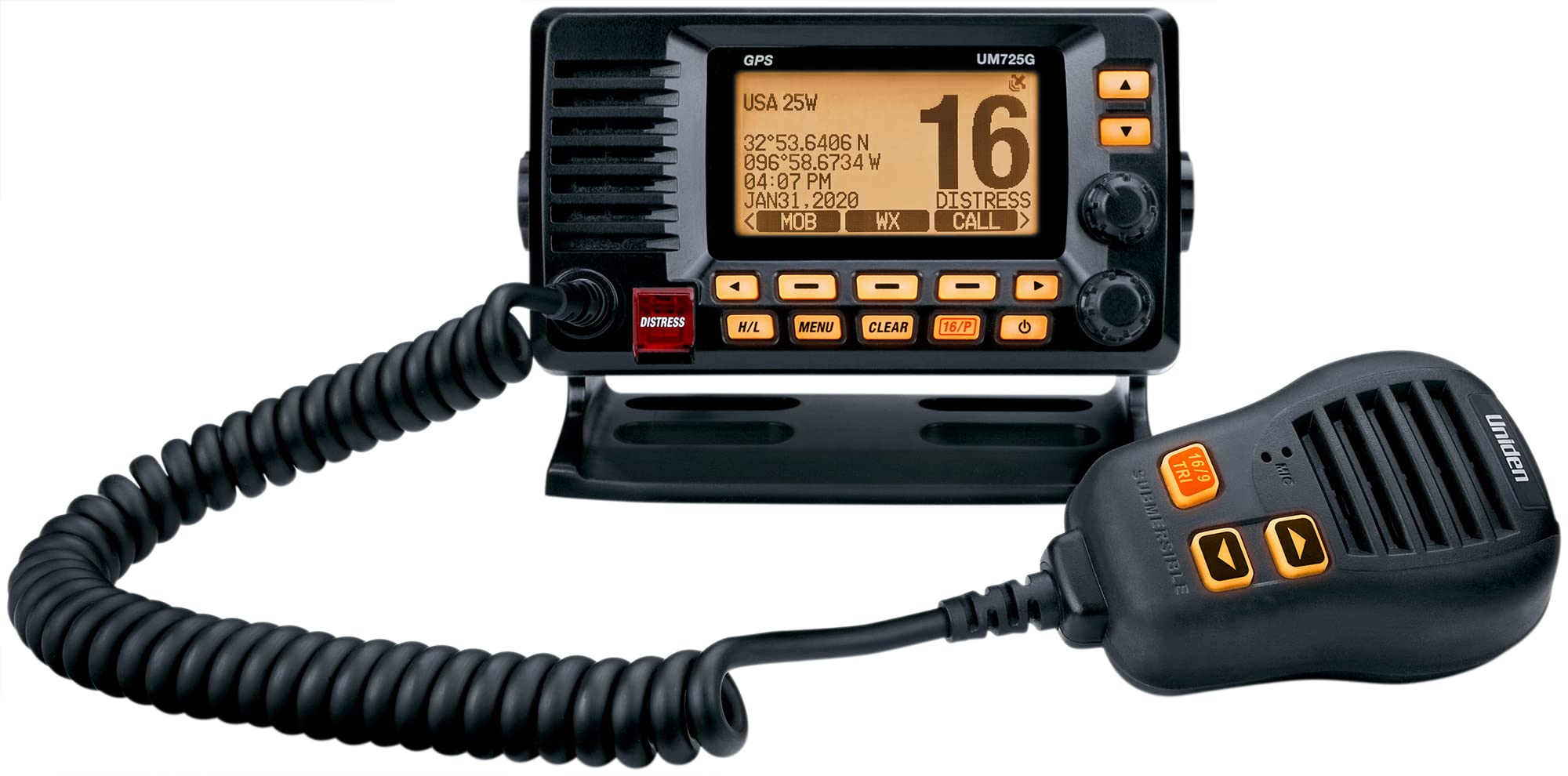 Foto 2 pulgar | Radio Vhf Marina Uniden Um725gbk Con Gps, 1 W/25 W, Resistente Al Agua - Venta Internacional.