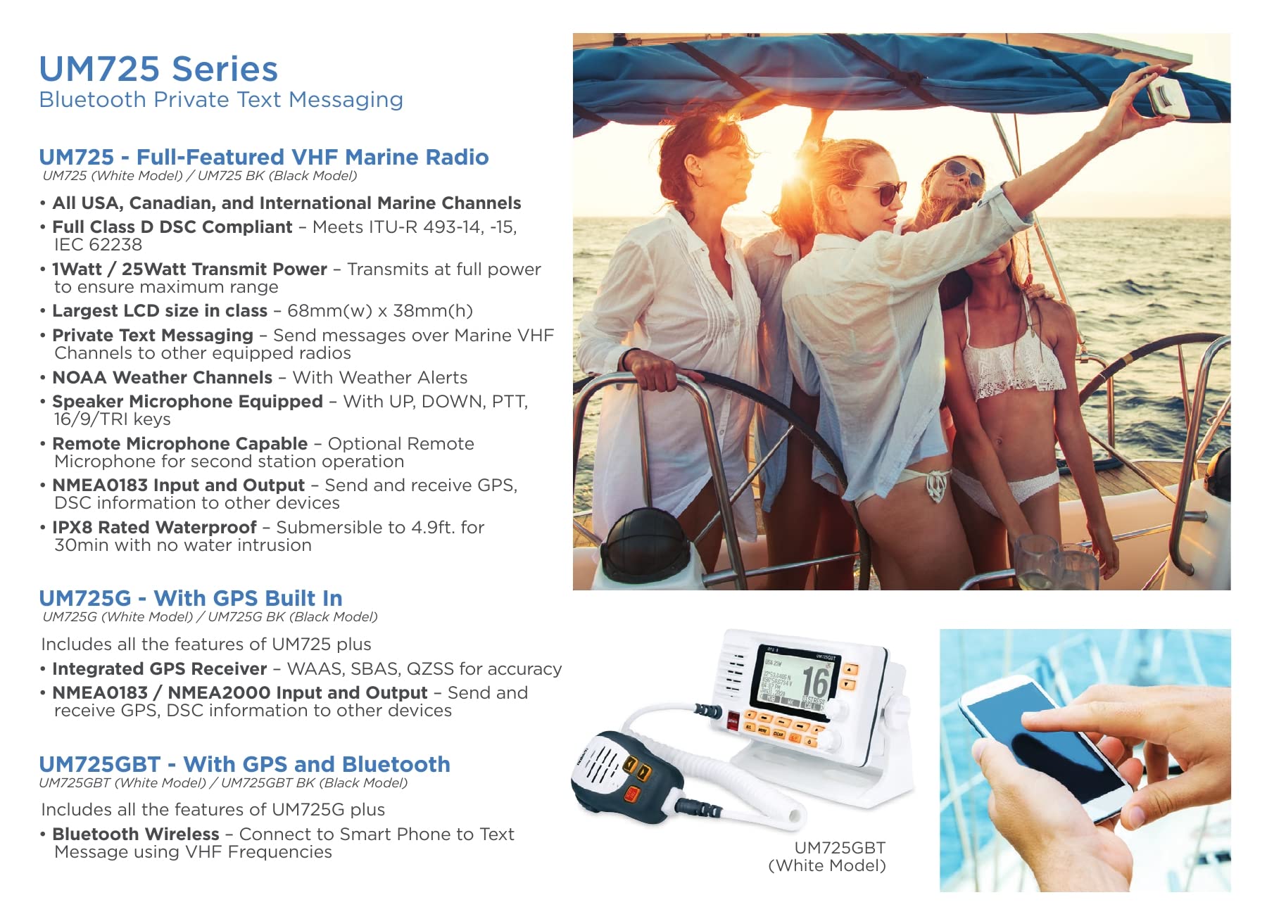 Foto 4 | Radio Vhf Marina Uniden Um725gbk Con Gps, 1 W/25 W, Resistente Al Agua - Venta Internacional.
