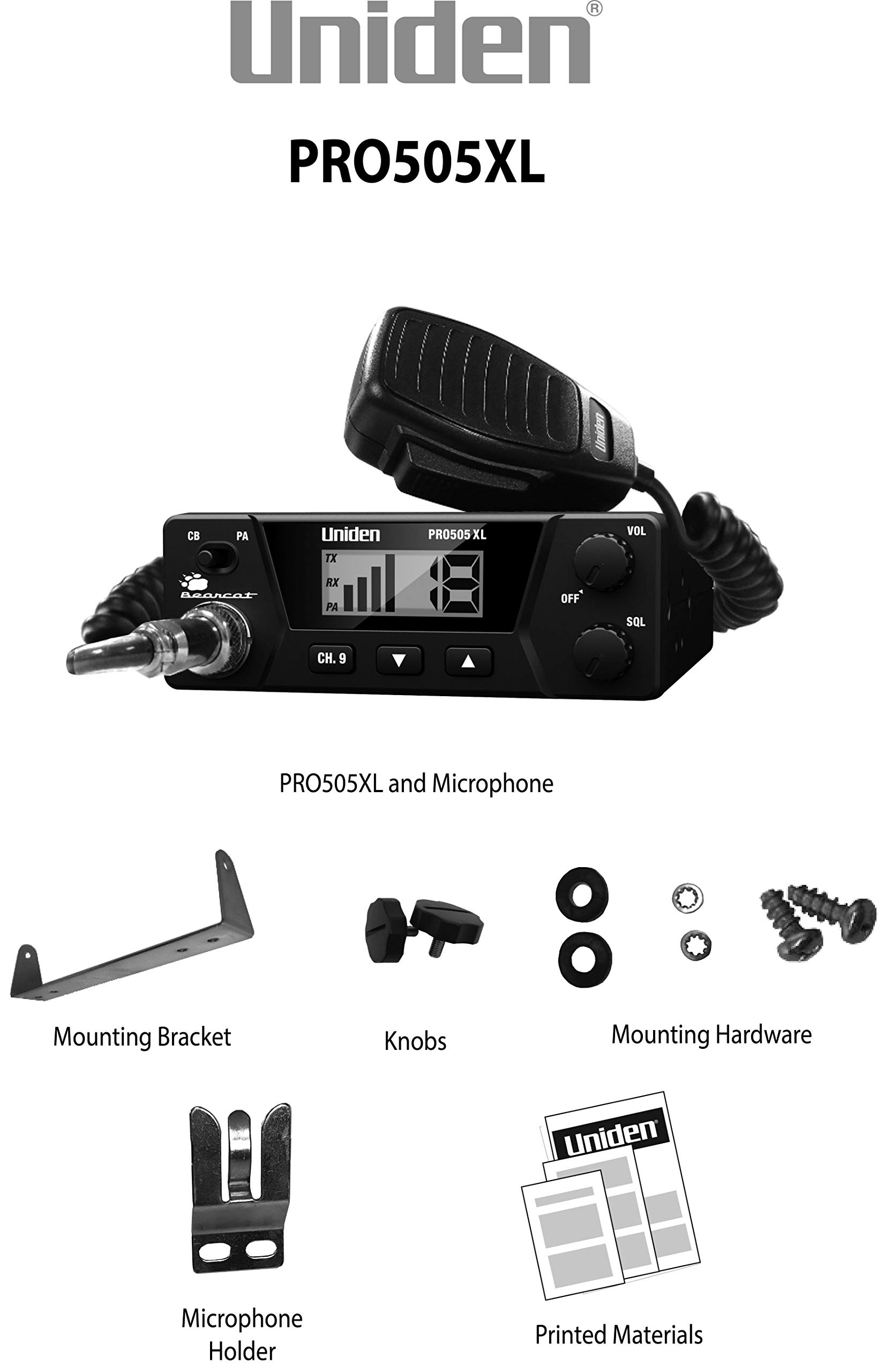 Foto 4 pulgar | Radio Cb Uniden Pro505xl De 40 Canales, Diseño Compacto, Color Negro - Venta Internacional.