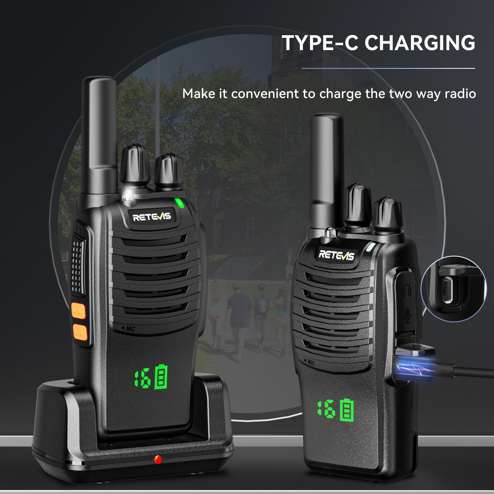 Foto 4 pulgar | Radio De 2 Vías Recargable Walkie Talkies Retevis H-777h (paquete De 10) - Venta Internacional.