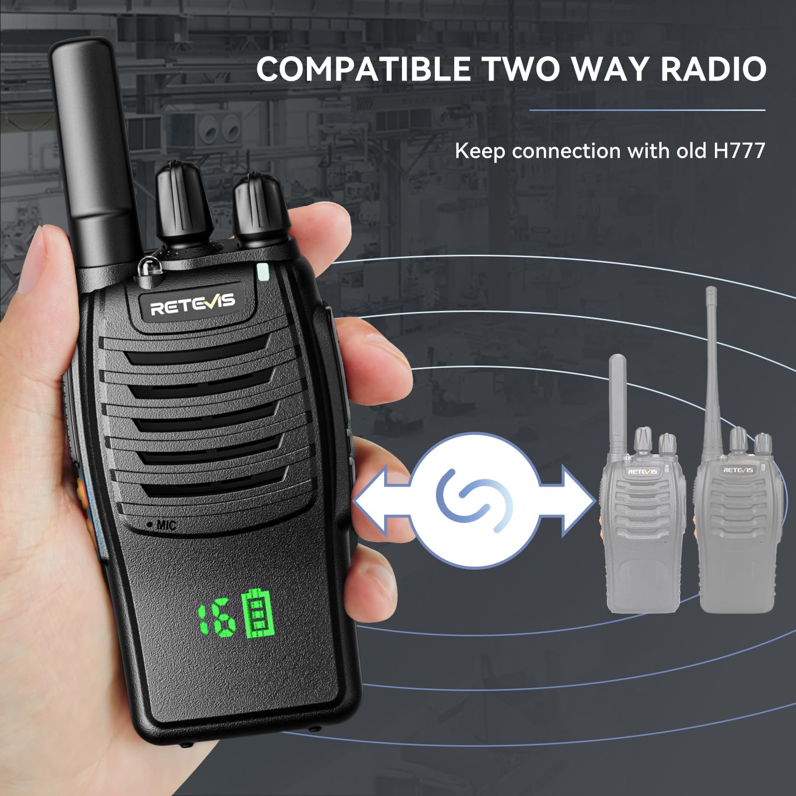 Foto 6 pulgar | Radio De 2 Vías Recargable Walkie Talkies Retevis H-777h (paquete De 10) - Venta Internacional.
