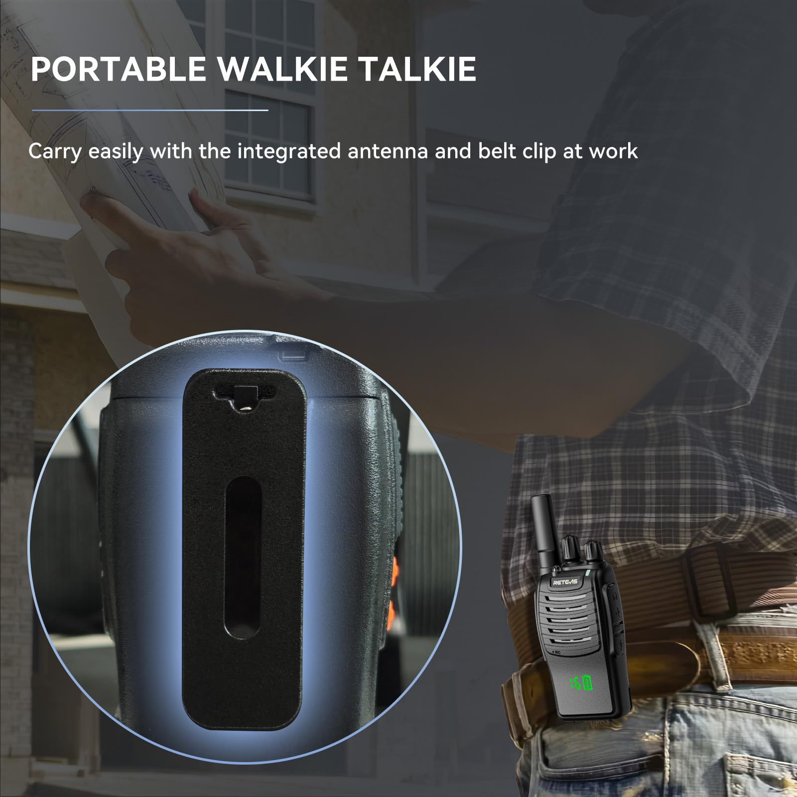 Foto 7 pulgar | Radio De 2 Vías Recargable Walkie Talkies Retevis H-777h (paquete De 10) - Venta Internacional.