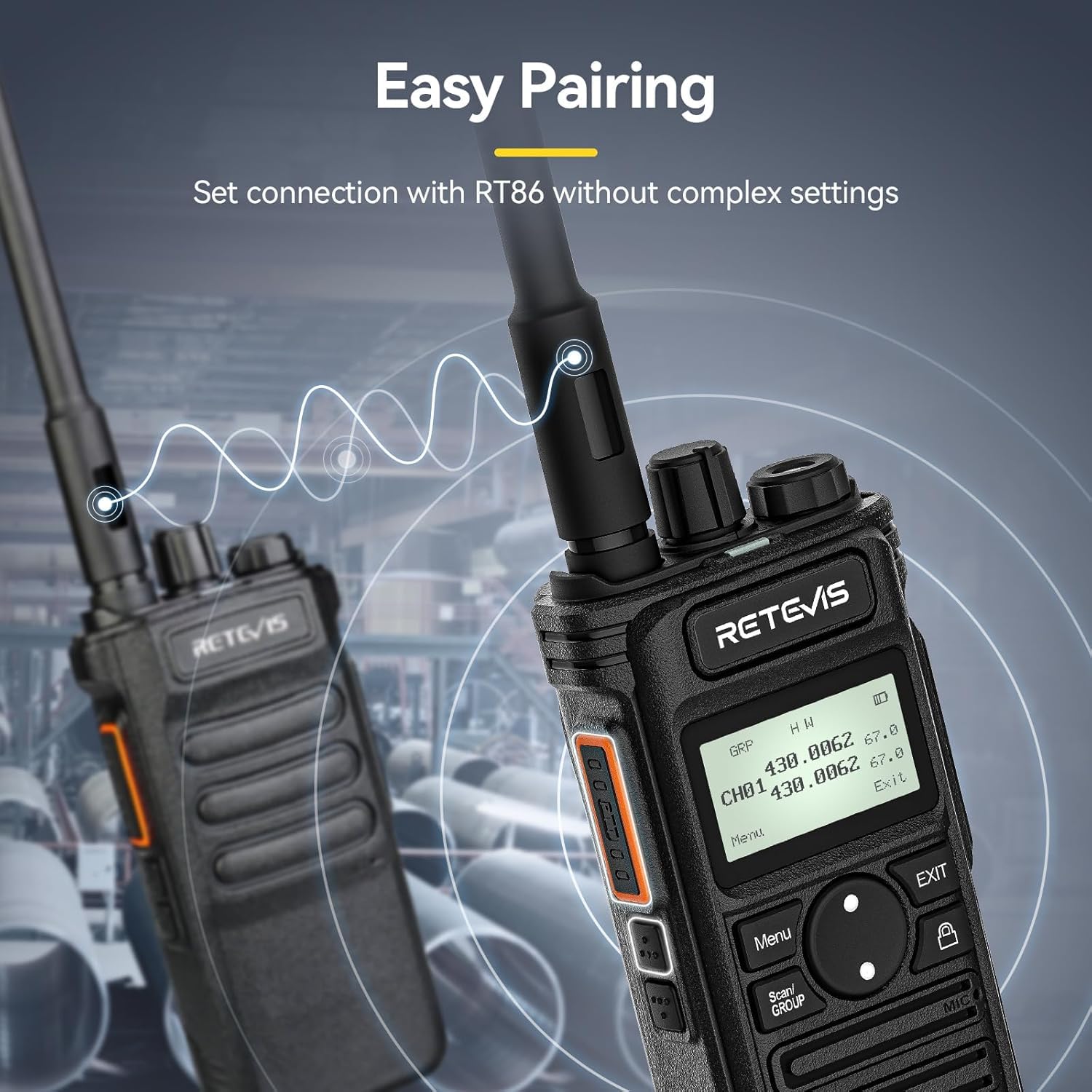 Foto 7 pulgar | Walkie Talkies Retevis Rt86s Con Micrófono De Hombro (2da Generación Rt86), Paquete De 4 - Venta Internacional.