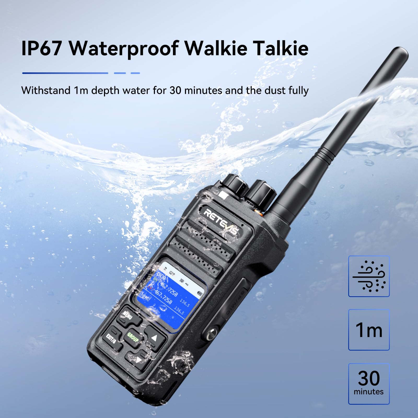 Foto 6 pulgar | Radio Bidireccional Retevis Nr30s Professional De Largo Alcance Ip67 - Venta Internacional.