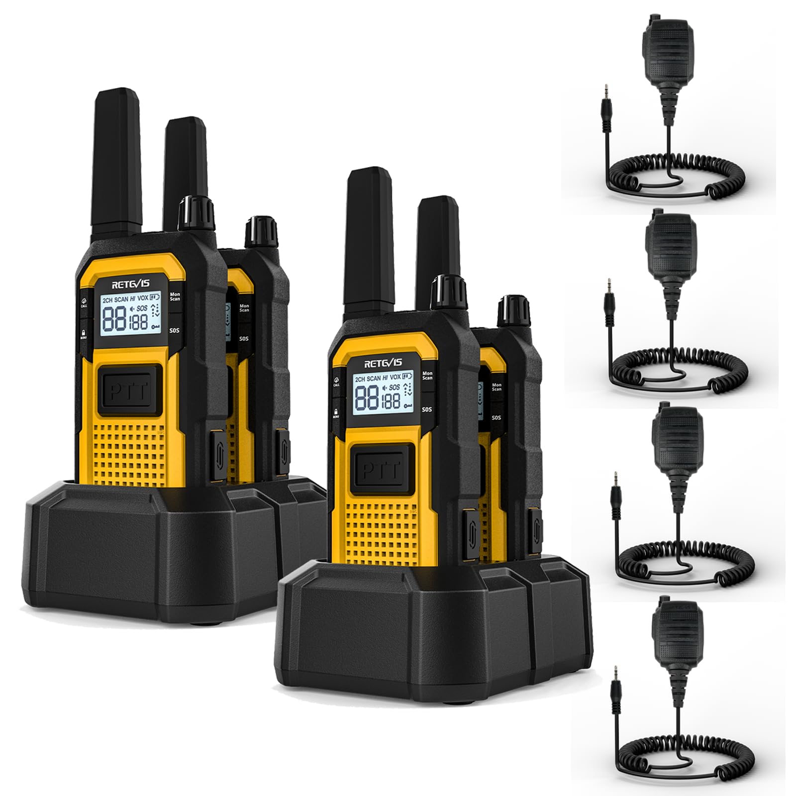 Foto 2 pulgar | Walkie Talkies Retevis Rb48 De Largo Alcance, Ip67, Impermeables, Paquete De 4 - Venta Internacional.