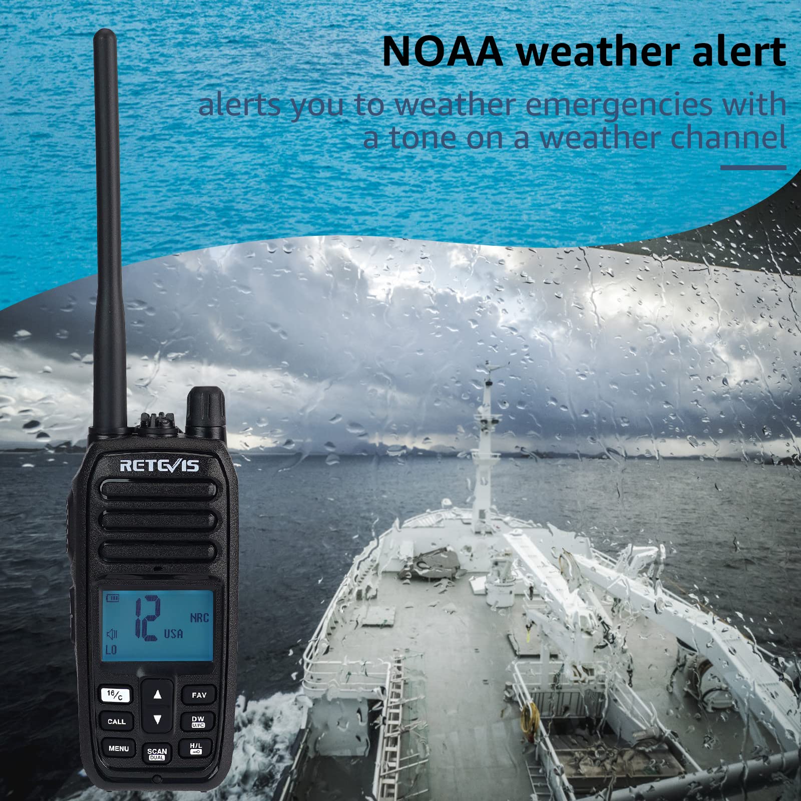 Foto 5 | Radio Marina Portátil Retevis Rm21 Ip67 Impermeable 1800 Mah - Venta Internacional.