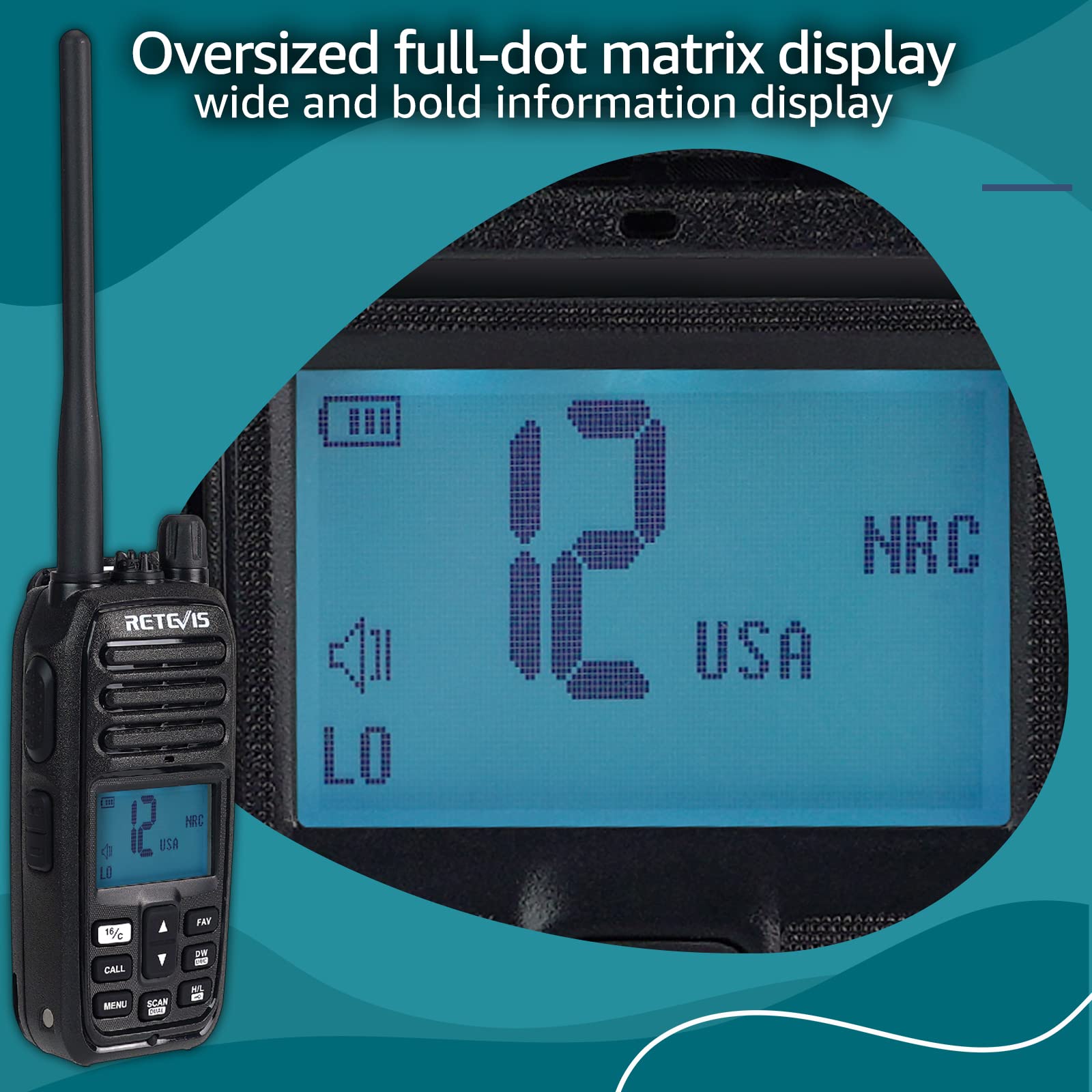 Foto 7 pulgar | Radio Marina Portátil Retevis Rm21 Ip67 Impermeable 1800 Mah - Venta Internacional.