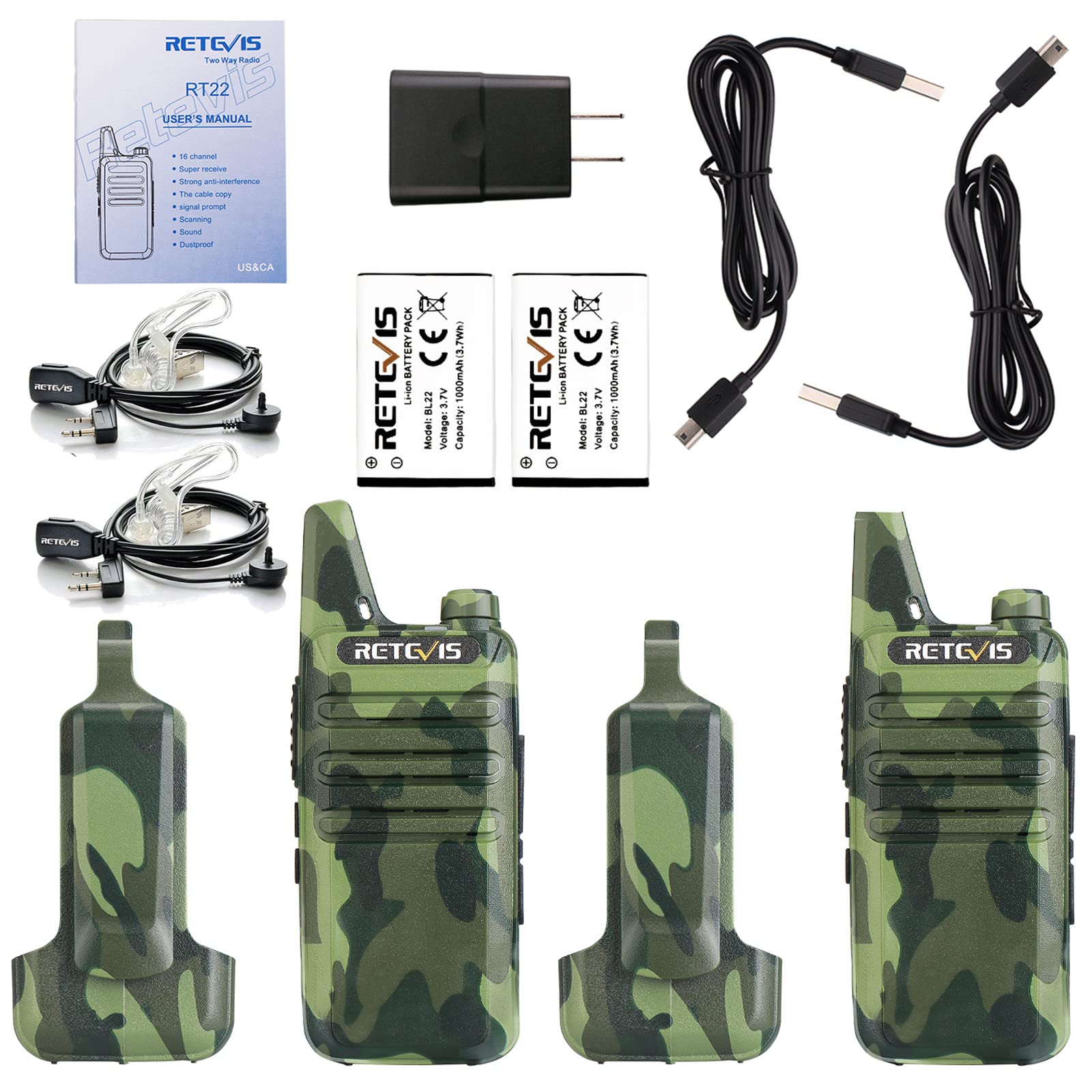 Foto 7 | Walkie Talkies Retevis Rt22 Recargables De Largo Alcance, Paquete De 2 - Venta Internacional.