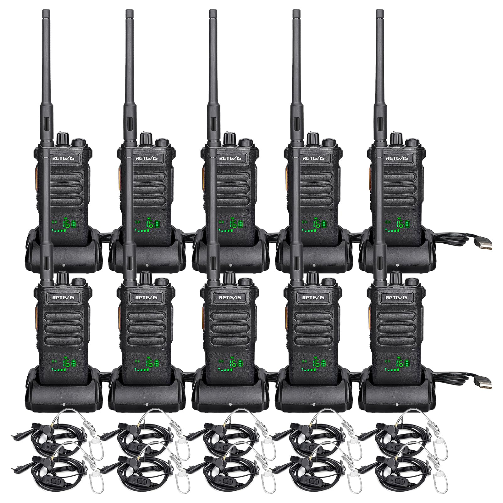 Foto 2 pulgar | Walkie Talkies Retevis Rt86 De Alta Potencia Y Largo Alcance (paquete De 10) - Venta Internacional.