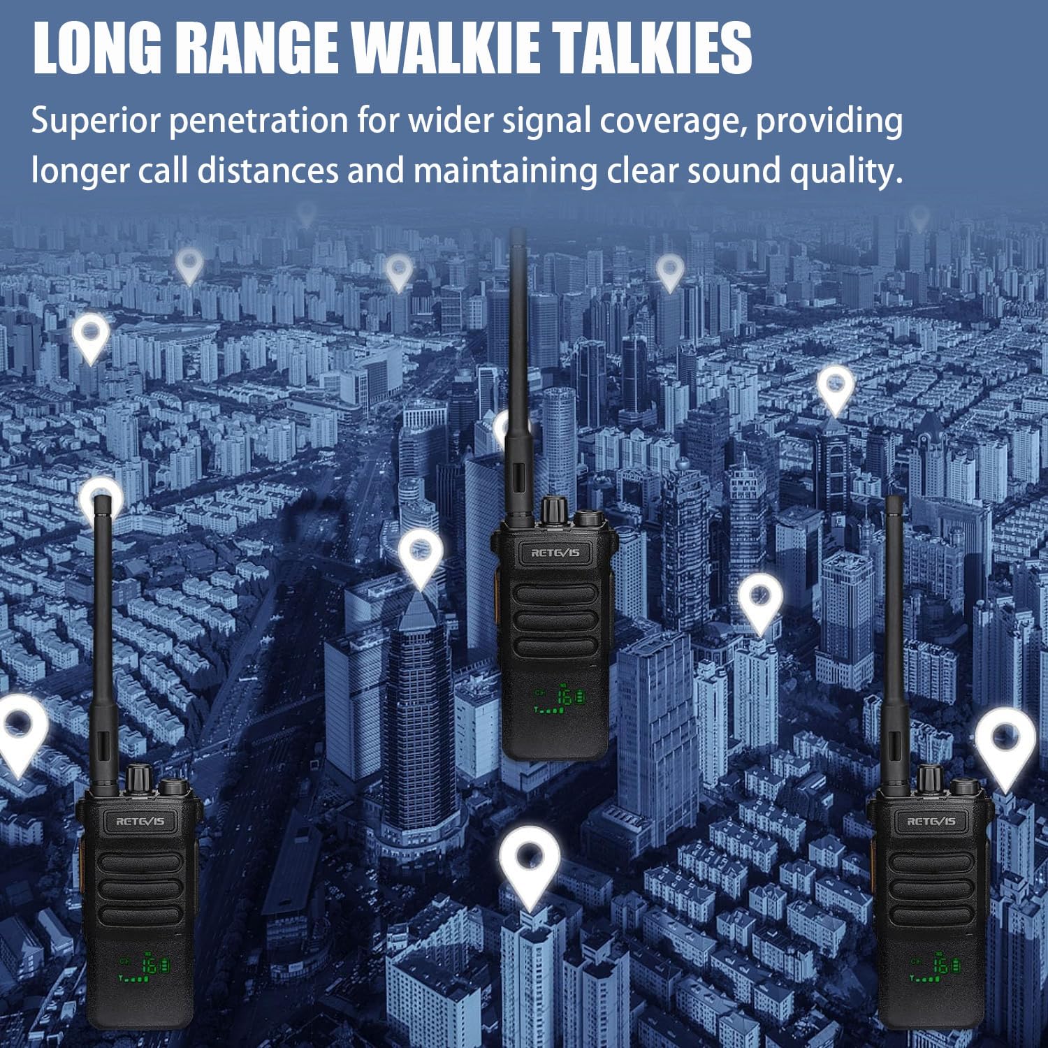 Foto 3 pulgar | Walkie Talkies Retevis Rt86 De Alta Potencia Y Largo Alcance (paquete De 10) - Venta Internacional.