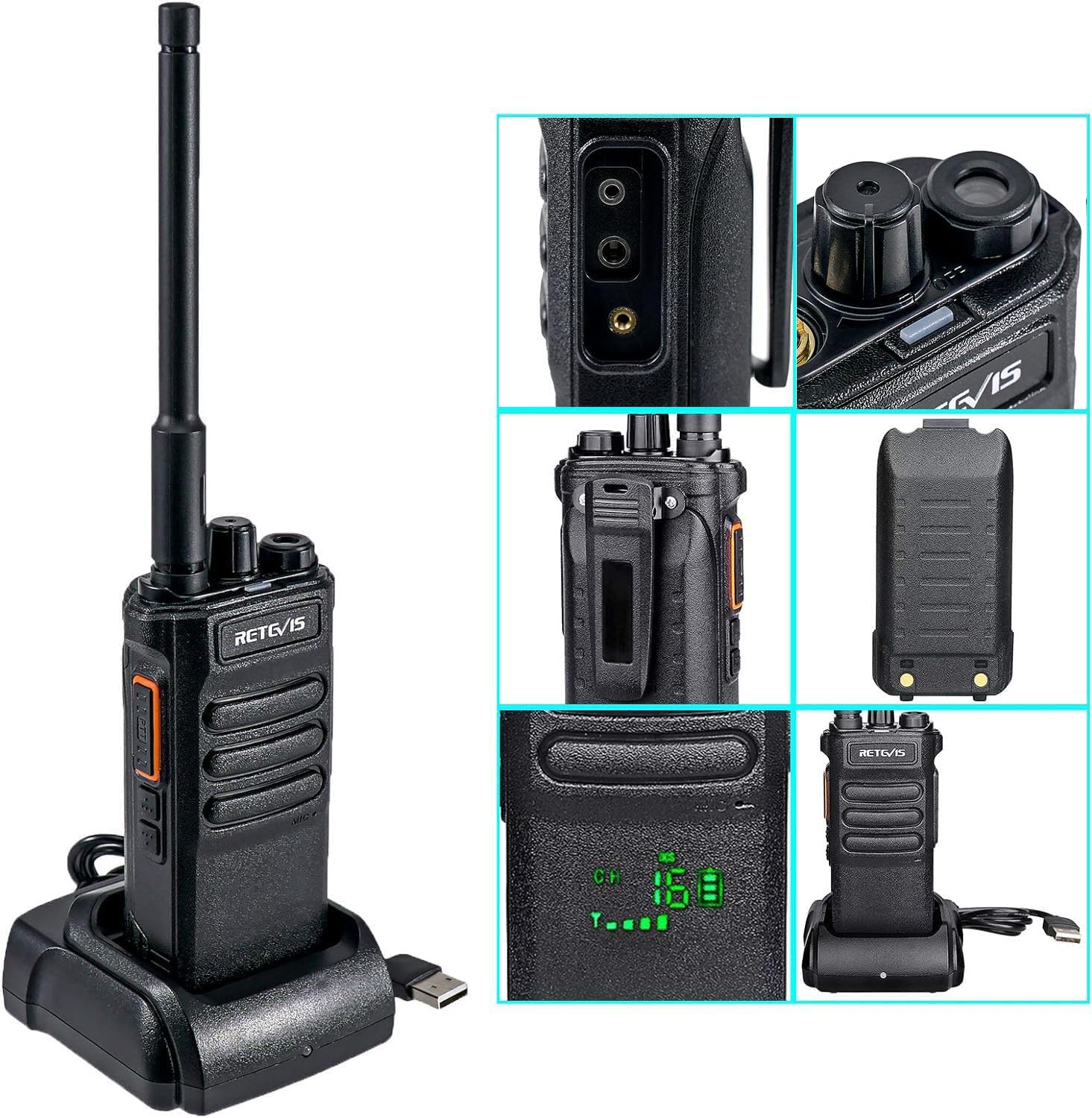 Foto 6 pulgar | Walkie Talkies Retevis Rt86 De Alta Potencia Y Largo Alcance (paquete De 10) - Venta Internacional.