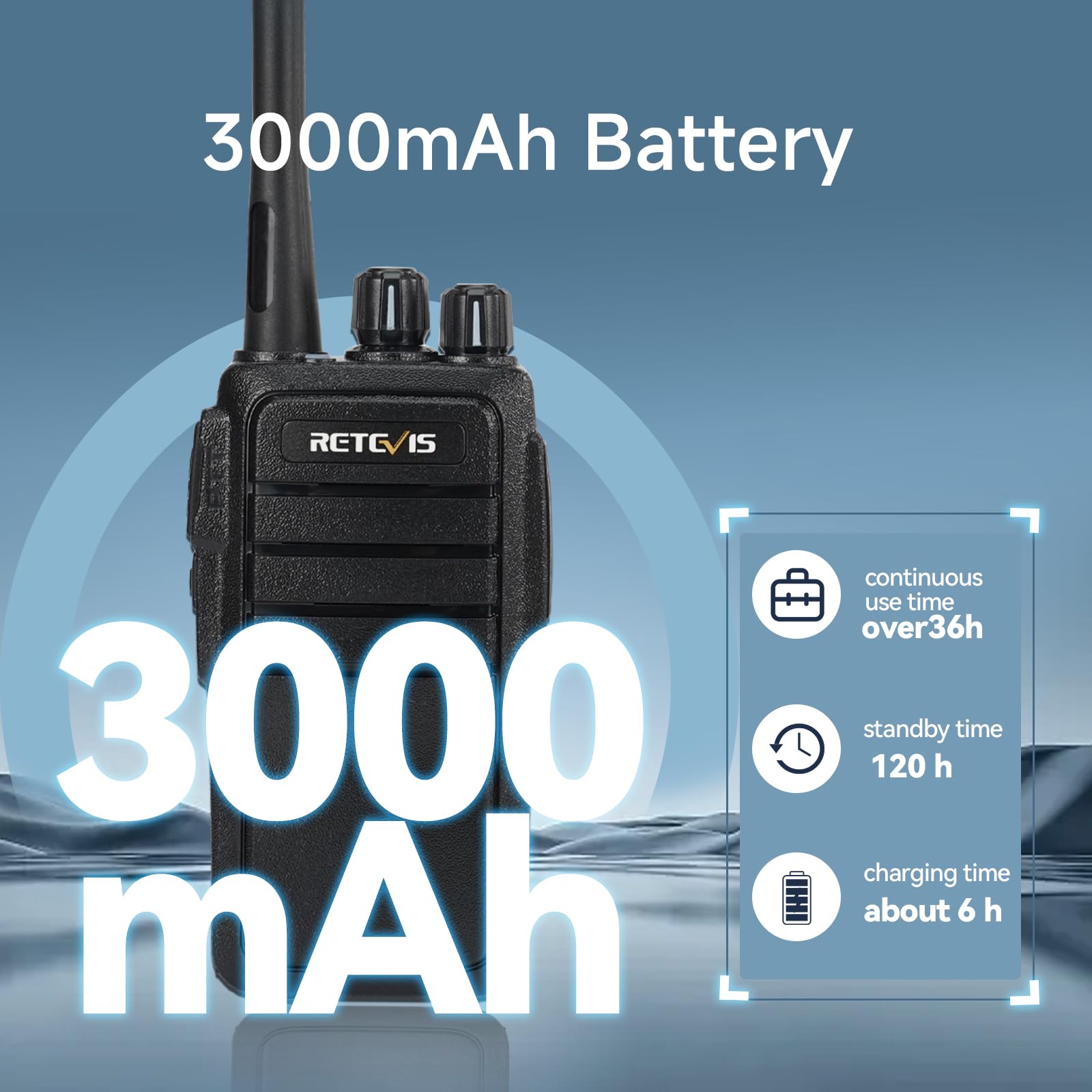 Foto 2 | Radio Bidireccional Retevis Rt21, 3000 Mah, Recargable (paquete De 10) - Venta Internacional.