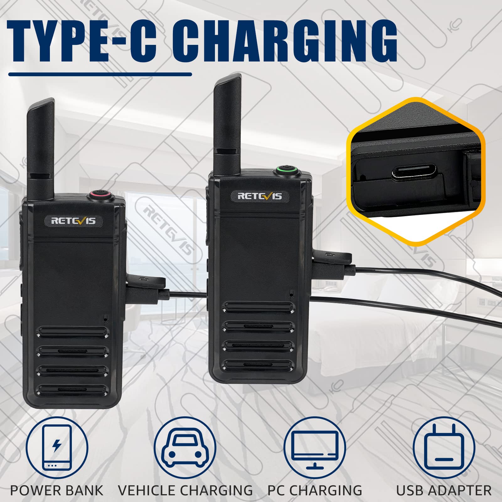 Foto 6 | Radio Bidireccional Retevis Rb39p, Walkie Talkies Bluetooth (paquete De 10) - Venta Internacional.