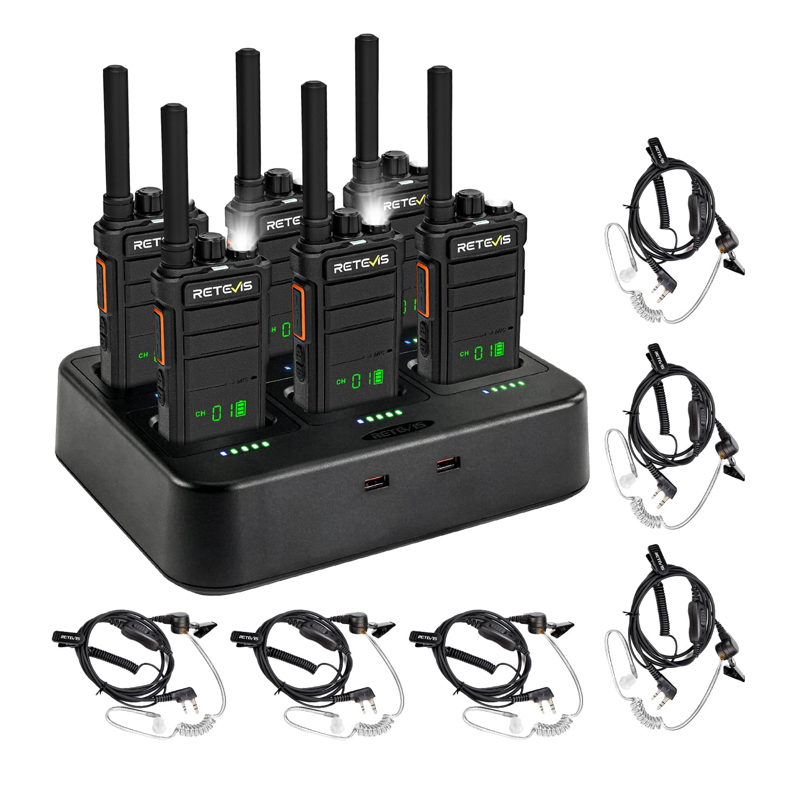 Foto 2 pulgar | Walkie Talkies Retevis Rb26h Radio Gmrs De Largo Alcance, Paquete De 6 Unidades - Venta Internacional.