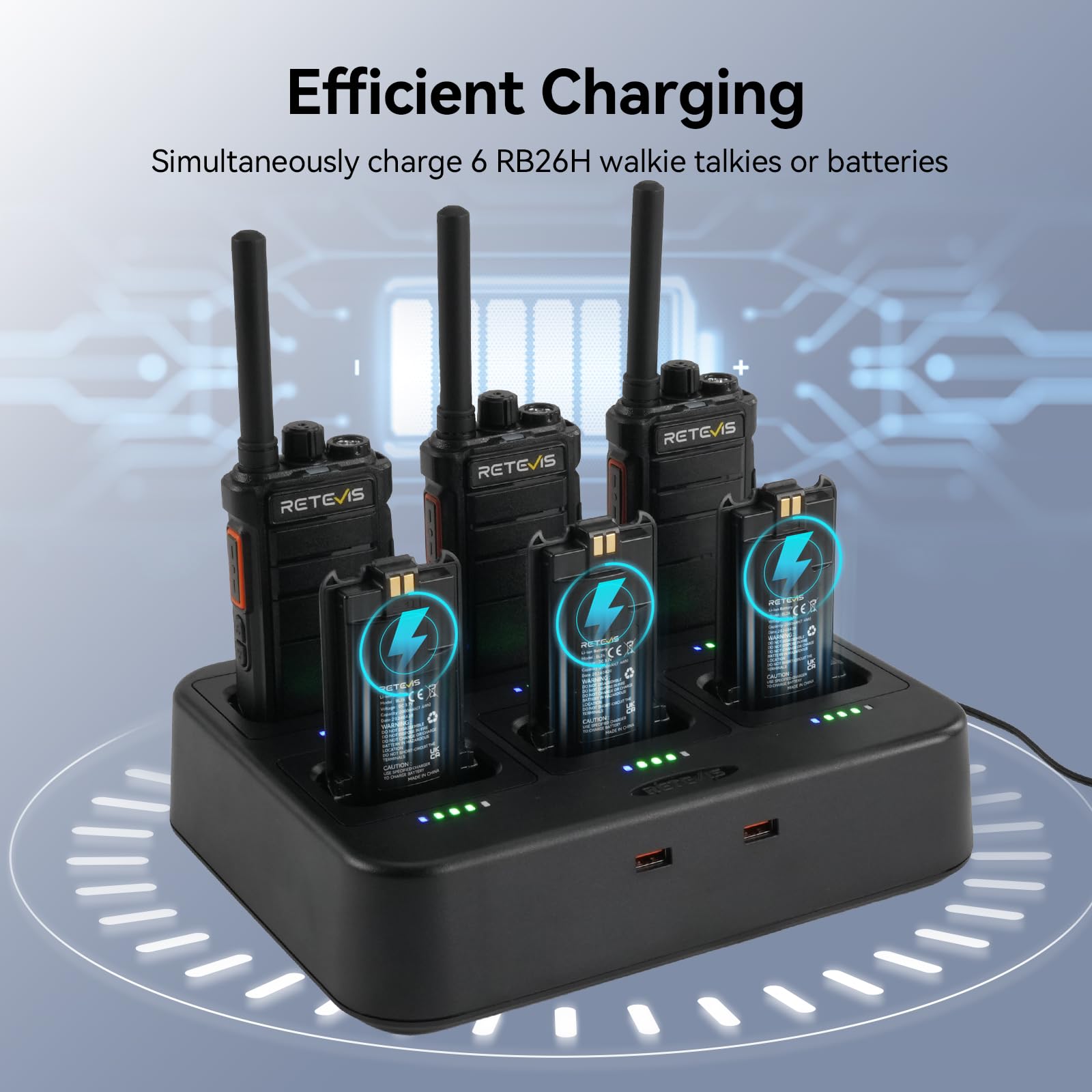 Foto 7 pulgar | Walkie Talkies Retevis Rb26h Radio Gmrs De Largo Alcance, Paquete De 6 Unidades - Venta Internacional.