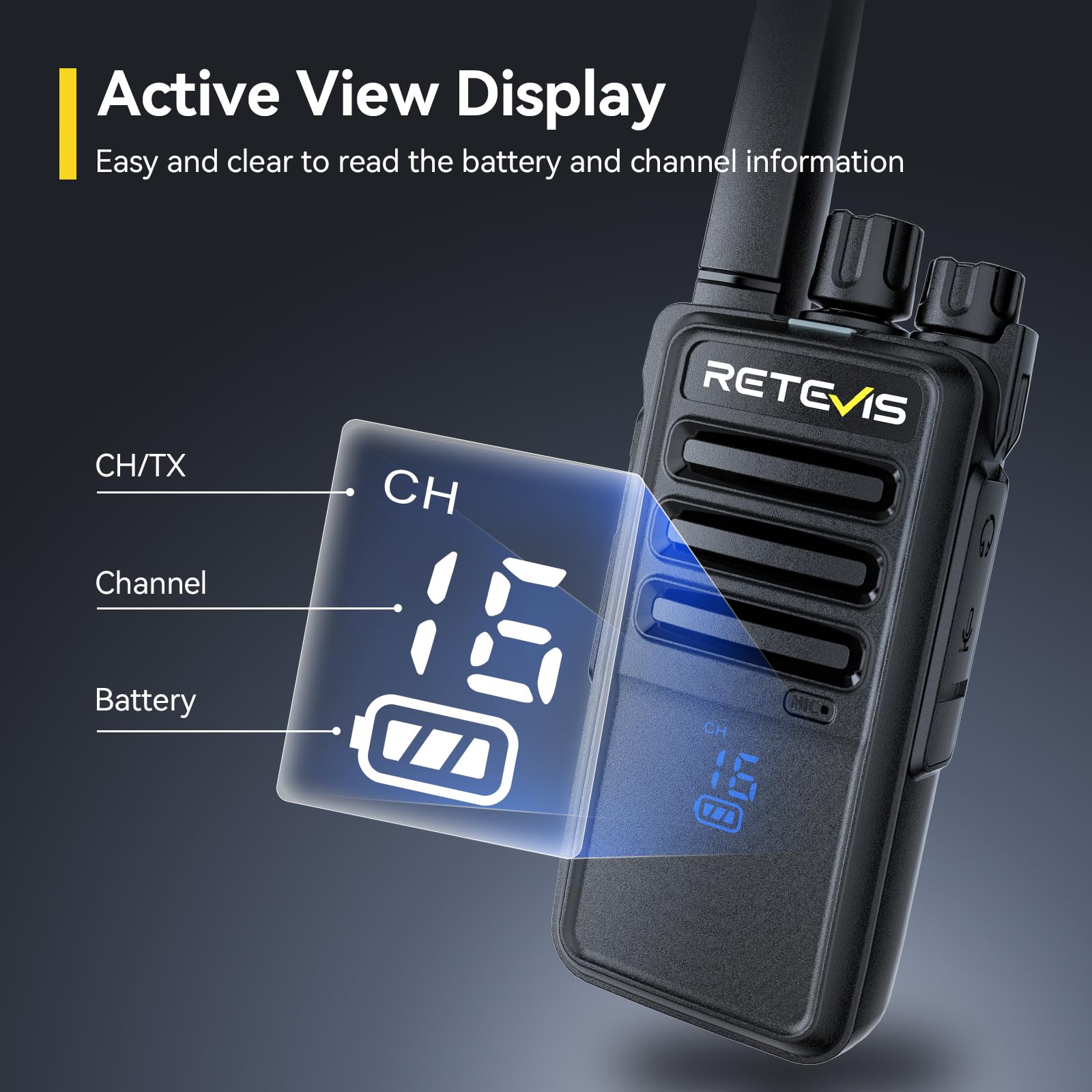 Foto 3 pulgar | Walkie Talkies Retevis Rt68h Recargables De Largo Alcance (paquete De 20) - Venta Internacional.
