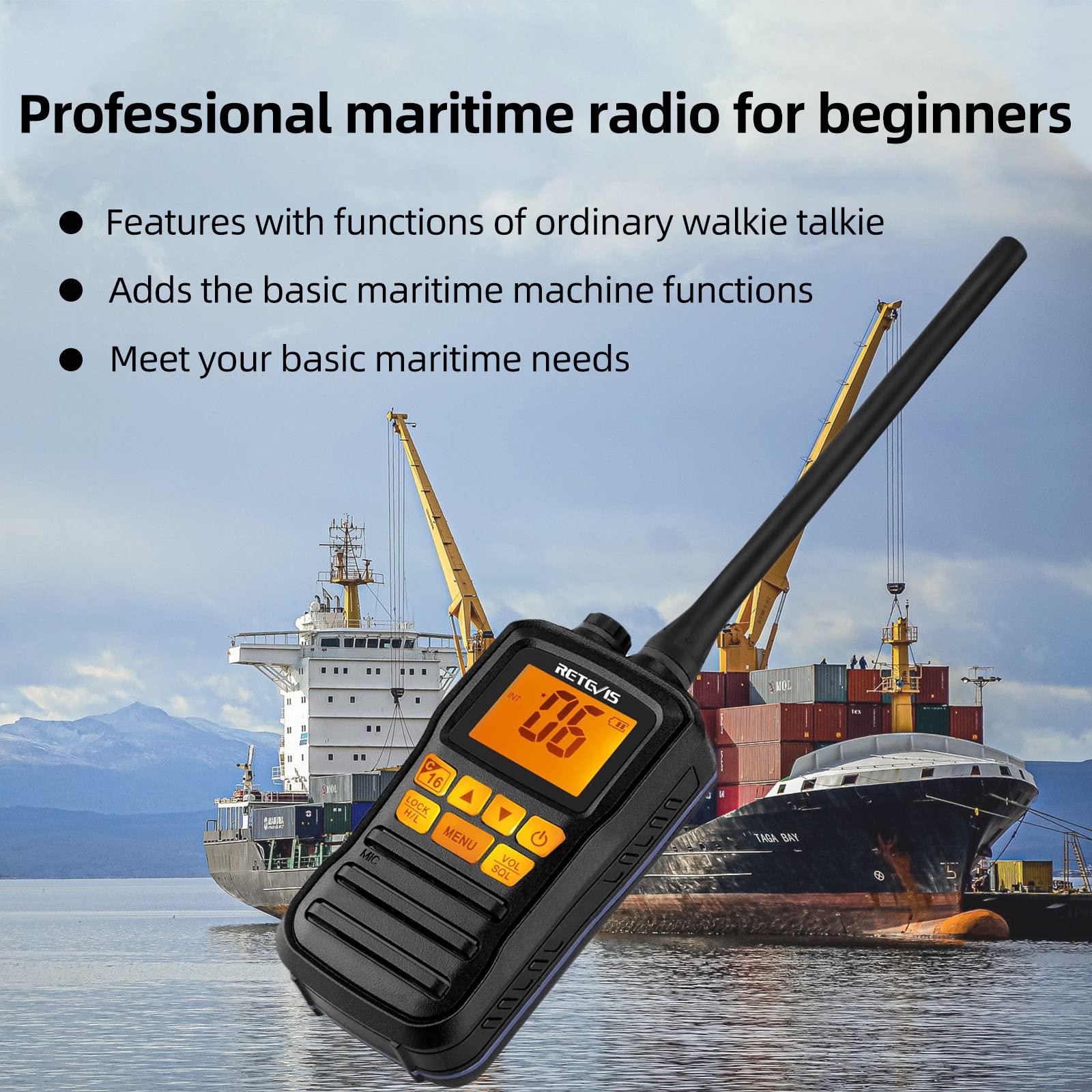 Foto 4 | Radio Marina Retevis Rm01 Flotante Ip67 A Prueba De Agua - Venta Internacional.