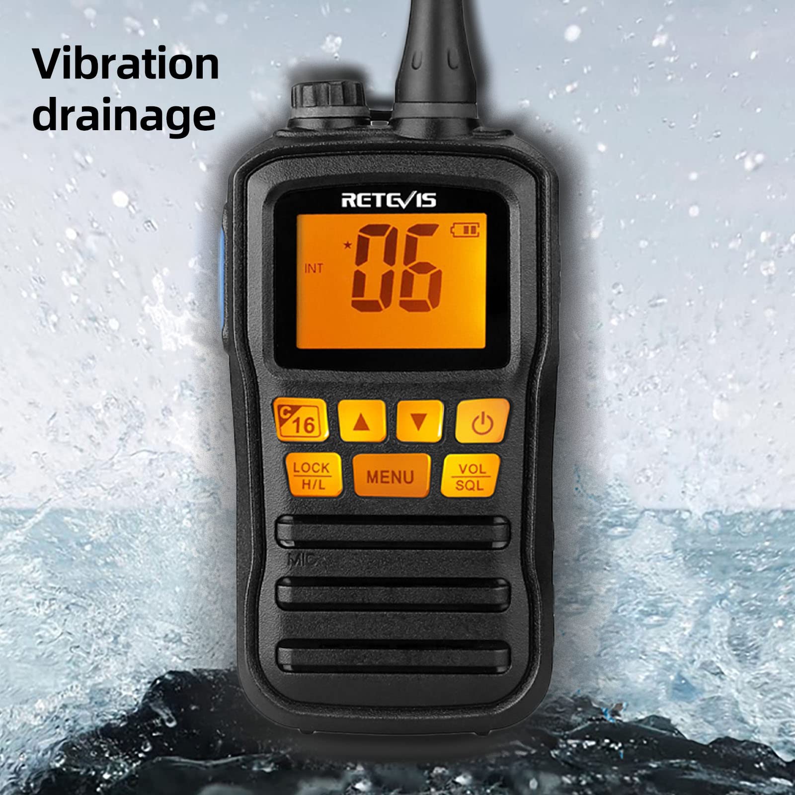 Foto 6 pulgar | Radio Marina Retevis Rm01 Flotante Ip67 A Prueba De Agua - Venta Internacional.