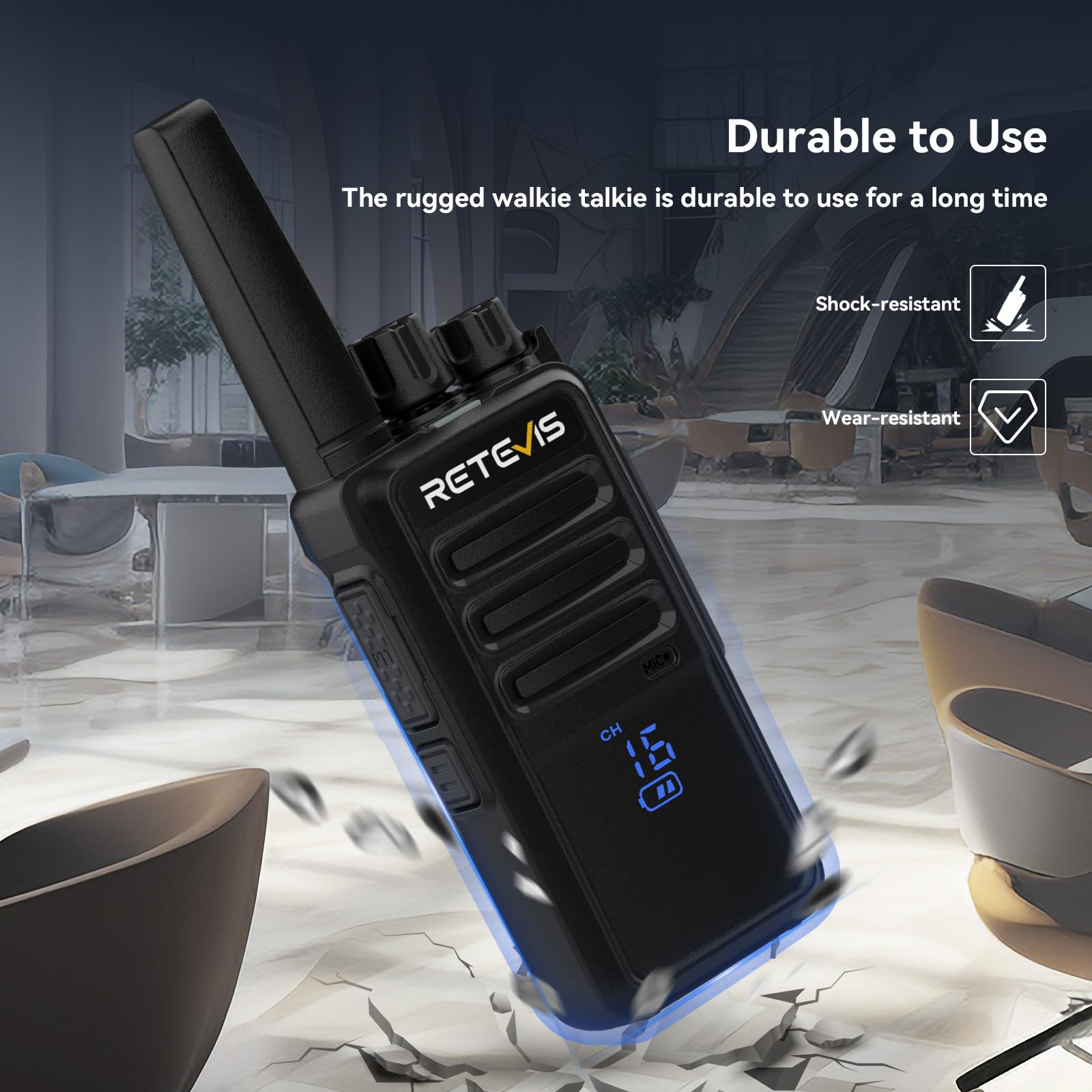 Foto 3 | Walkie Talkies Retevis Rt68h Para Adultos Con Cargador Y Auriculares - Venta Internacional.