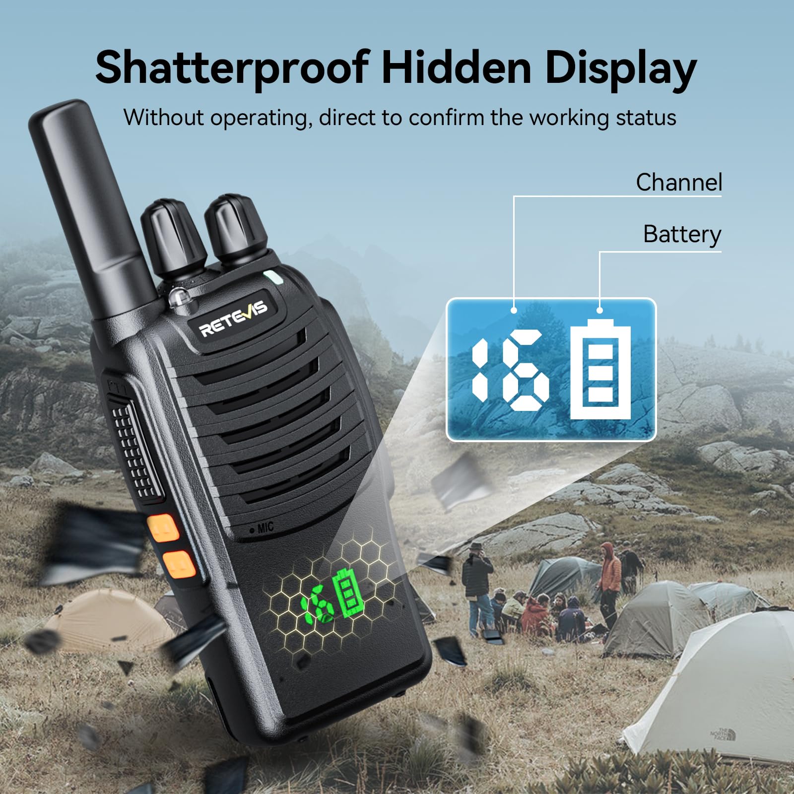 Foto 2 | Radios Recargables De 2 Vías Walkie Talkies Retevis H-777h (paquete De 3) - Venta Internacional.