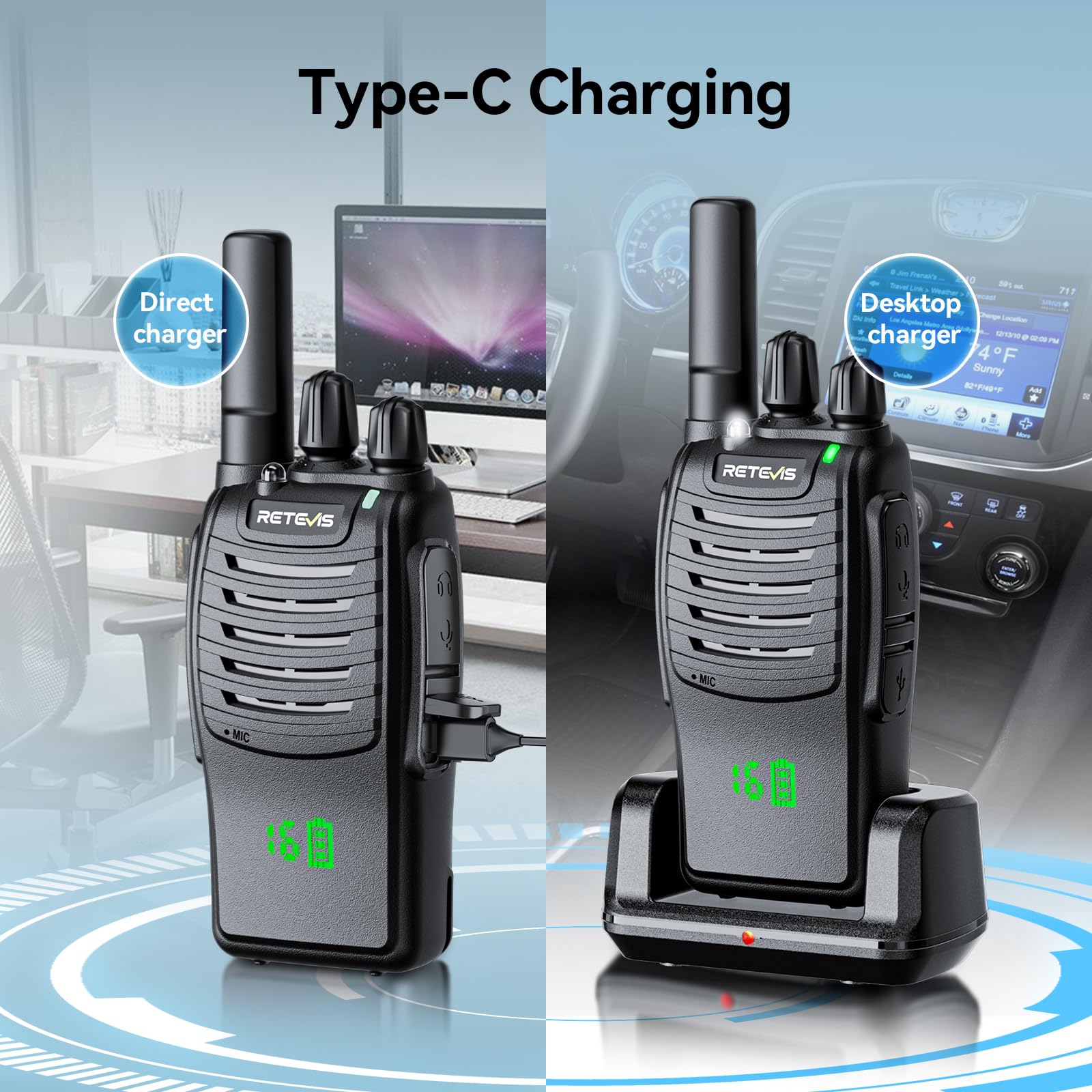 Foto 4 pulgar | Radios Recargables De 2 Vías Walkie Talkies Retevis H-777h (paquete De 3) - Venta Internacional.