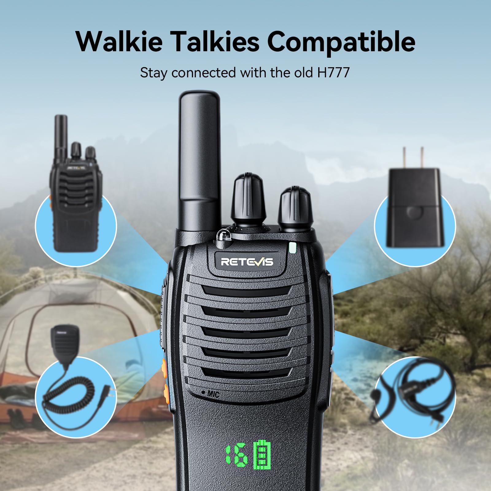 Foto 6 pulgar | Radios Recargables De 2 Vías Walkie Talkies Retevis H-777h (paquete De 3) - Venta Internacional.