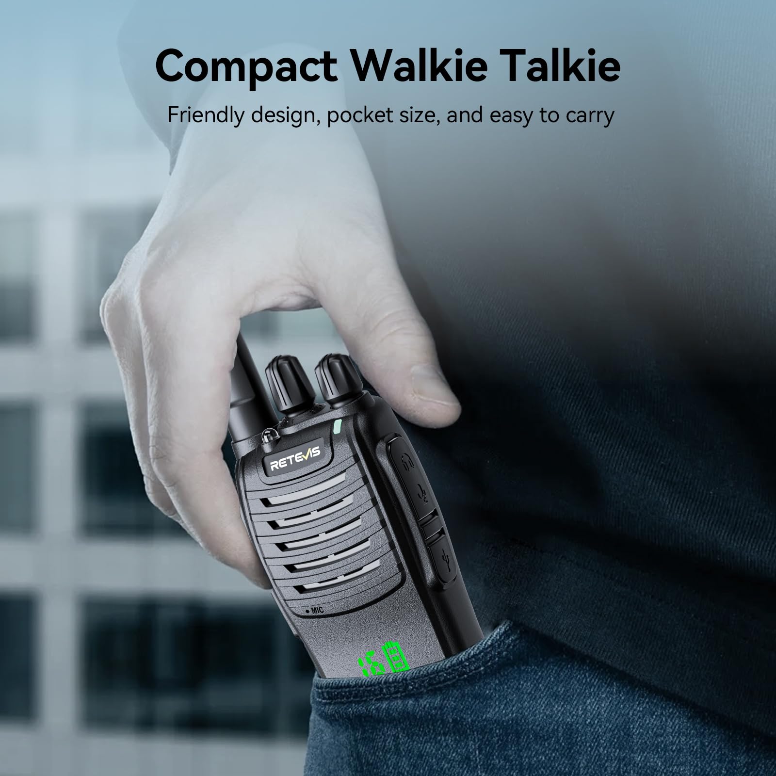 Foto 8 pulgar | Radios Recargables De 2 Vías Walkie Talkies Retevis H-777h (paquete De 3) - Venta Internacional.