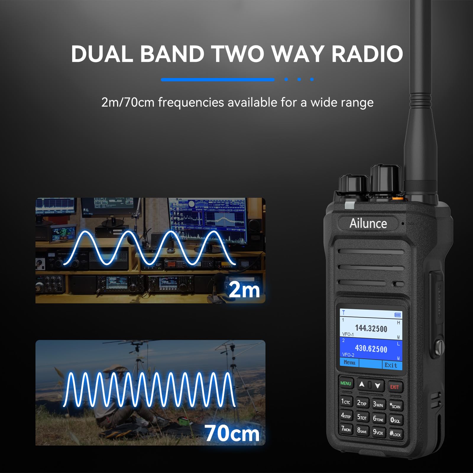 Foto 3 pulgar | Radio Bidireccional Retevis Ailunce Ha1uv De Doble Banda Ip67 A Prueba De Agua - Venta Internacional.