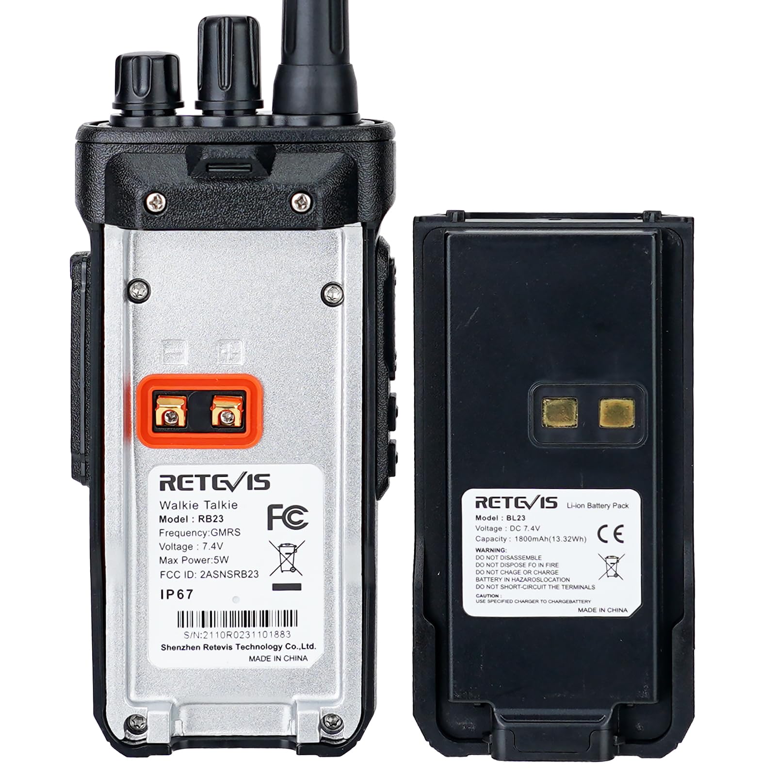 Foto 7 pulgar | Walkie Talkie Retevis Rb23 Ip67, Impermeable, 1800 Mah, Paquete De 6 - Venta Internacional.