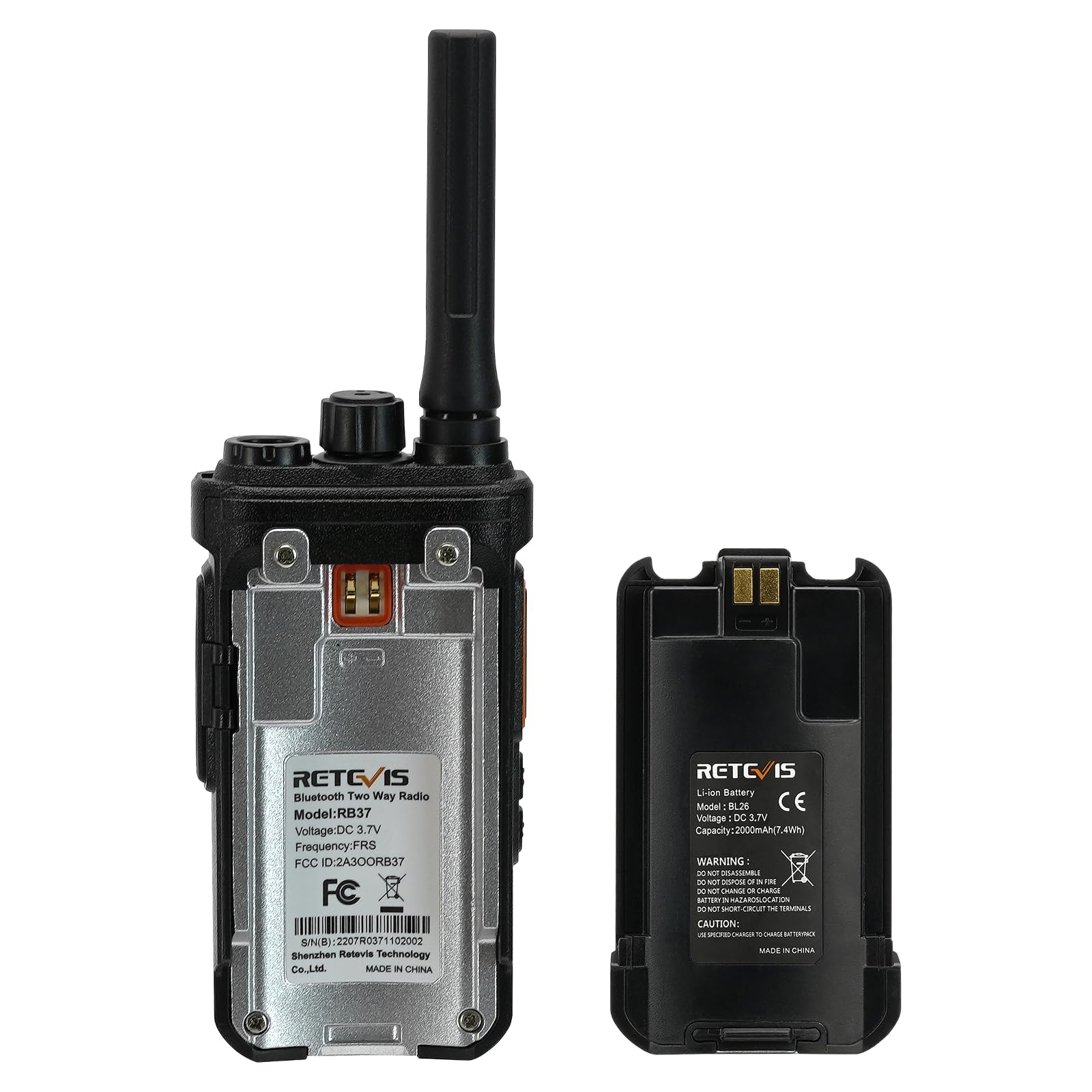 Foto 6 | Walkie Talkies Retevis Rb37, Radio Bidireccional Bluetooth, Paquete De 2 Unidades - Venta Internacional.