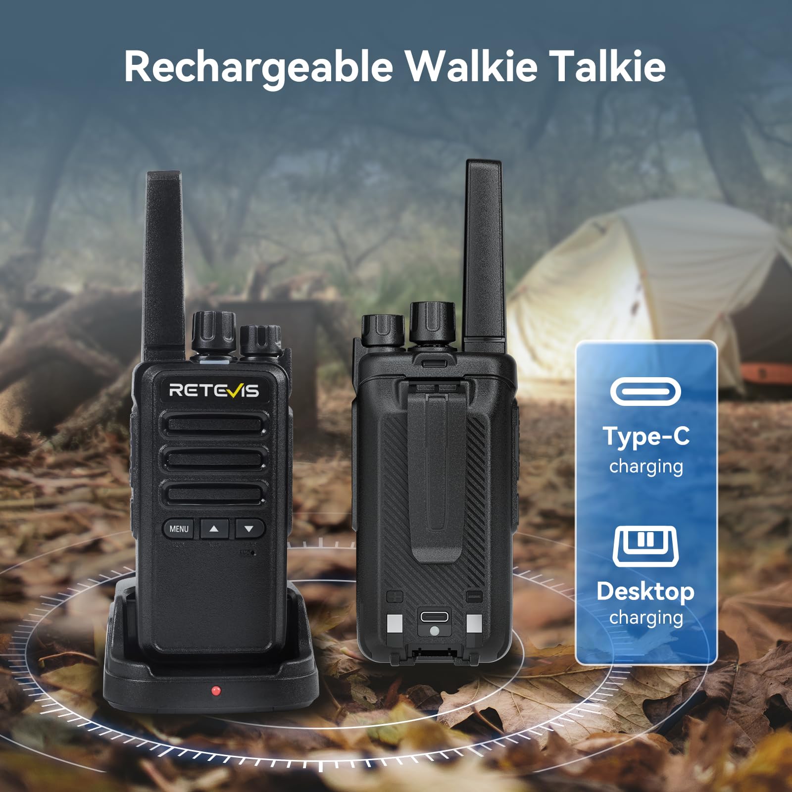 Foto 6 pulgar | Walkie Talkie Retevis Rt68b De Largo Alcance Para Adultos (paquete De 2) - Venta Internacional.
