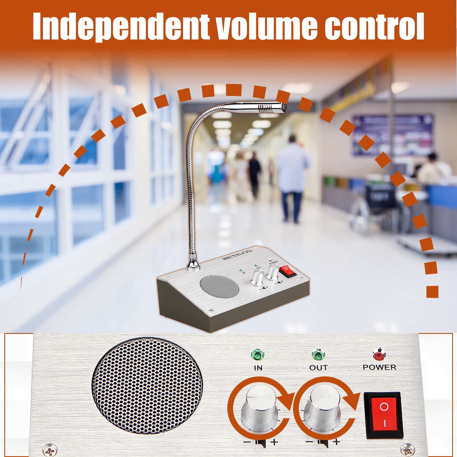 Foto 4 | Altavoz De Ventana Retevis Rt-9908 Intercomunicador De Voz De Doble Vía - Venta Internacional.