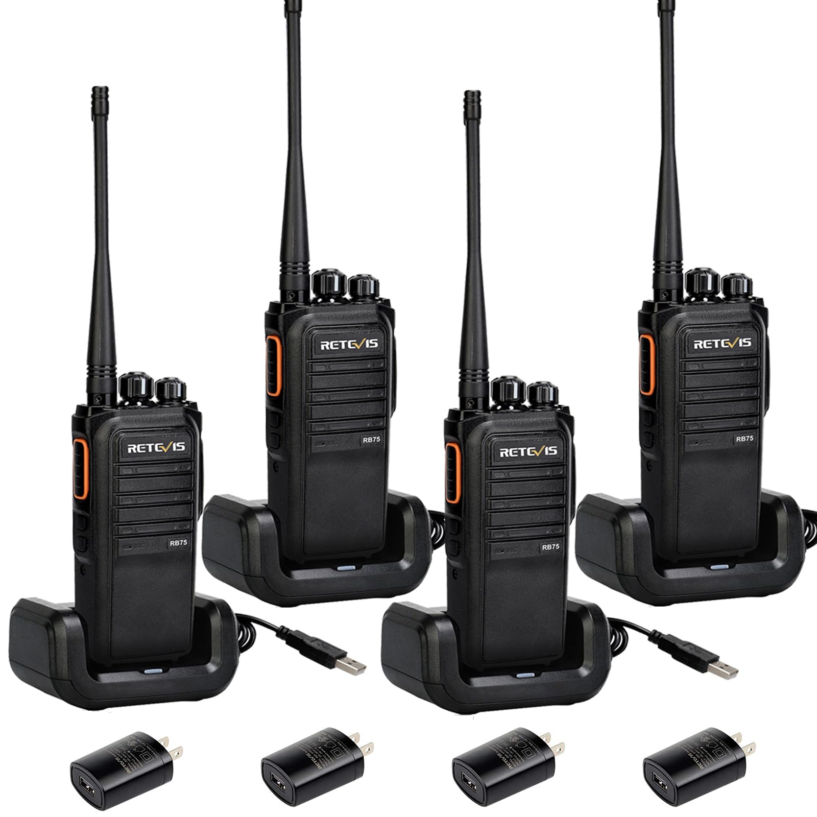 Foto 2 pulgar | Radios Bidireccionales Retevis Rb75 Professional Gmrs 4500 Mah (paquete De 4) - Venta Internacional.