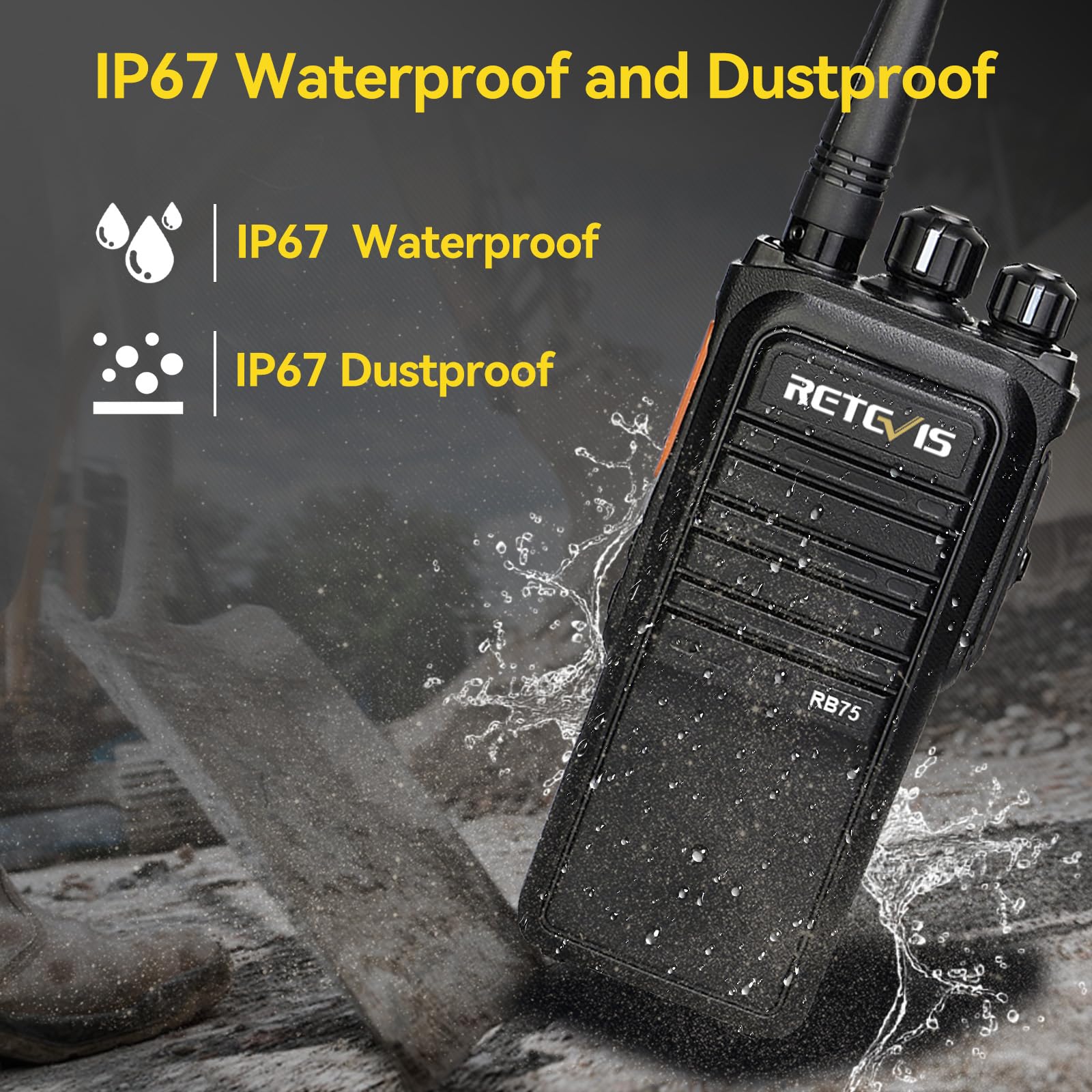Foto 5 pulgar | Radios Bidireccionales Retevis Rb75 Professional Gmrs 4500 Mah (paquete De 4) - Venta Internacional.