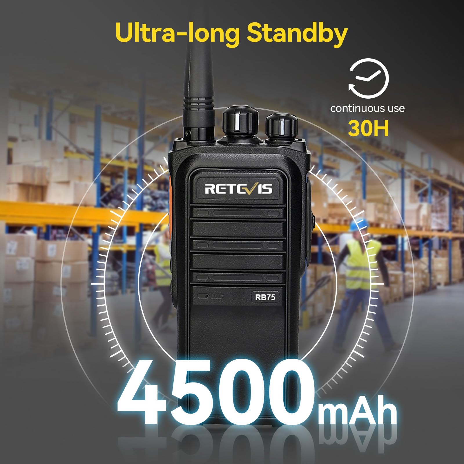 Foto 7 pulgar | Radios Bidireccionales Retevis Rb75 Professional Gmrs 4500 Mah (paquete De 4) - Venta Internacional.