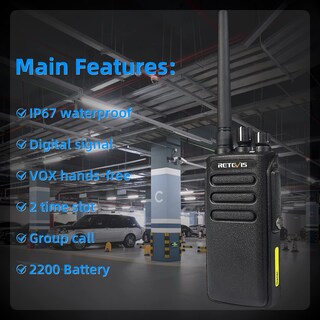 Foto 5 | Radio Bidireccional Retevis Rt81 Impermeable Dmr Ip67 2200 Mah (paquete De 4) - Venta Internacional.