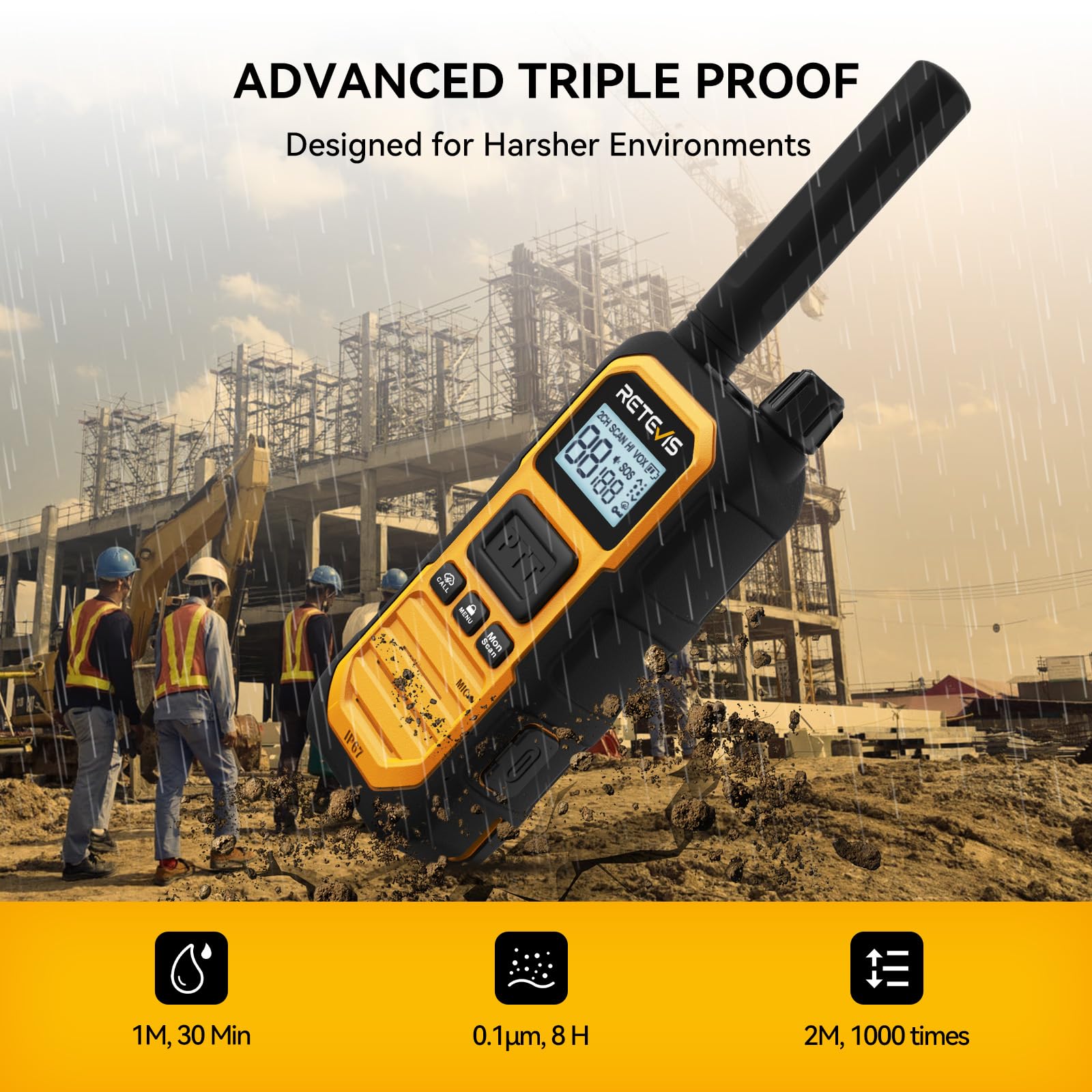 Foto 4 pulgar | Walkie Talkies Retevis Rb48 Plus, Resistentes Al Agua, Ip67 - Venta Internacional.