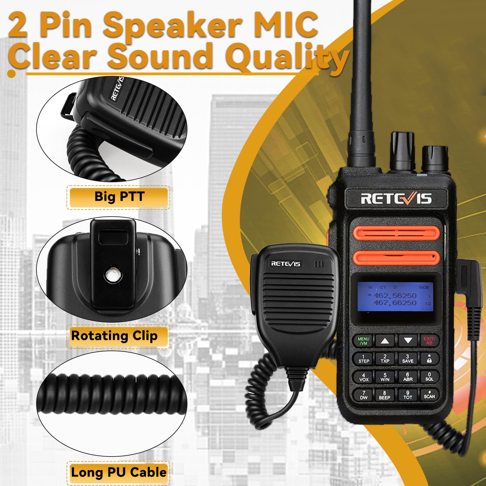 Foto 6 pulgar | Radios Bidireccionales Gmrs De Largo Alcance Retevis Rt76p De Walkie Talkies (4) - Venta Internacional.
