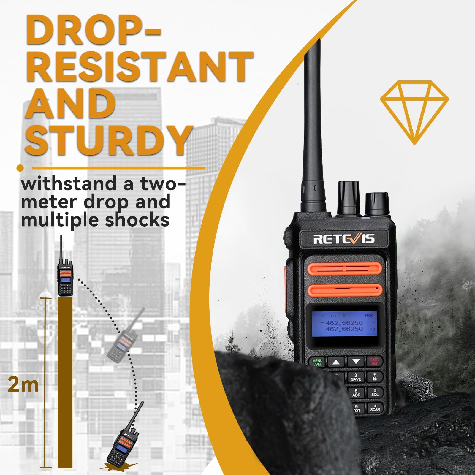 Foto 8 pulgar | Radios Bidireccionales Gmrs De Largo Alcance Retevis Rt76p De Walkie Talkies (4) - Venta Internacional.