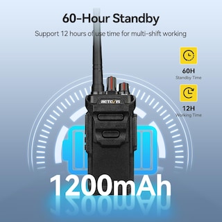 Foto 5 | Walkie Talkies Retevis Rt48 A Prueba De Agua Con Micrófono De 1200 Mah (paquete De 6) - Venta Internacional.