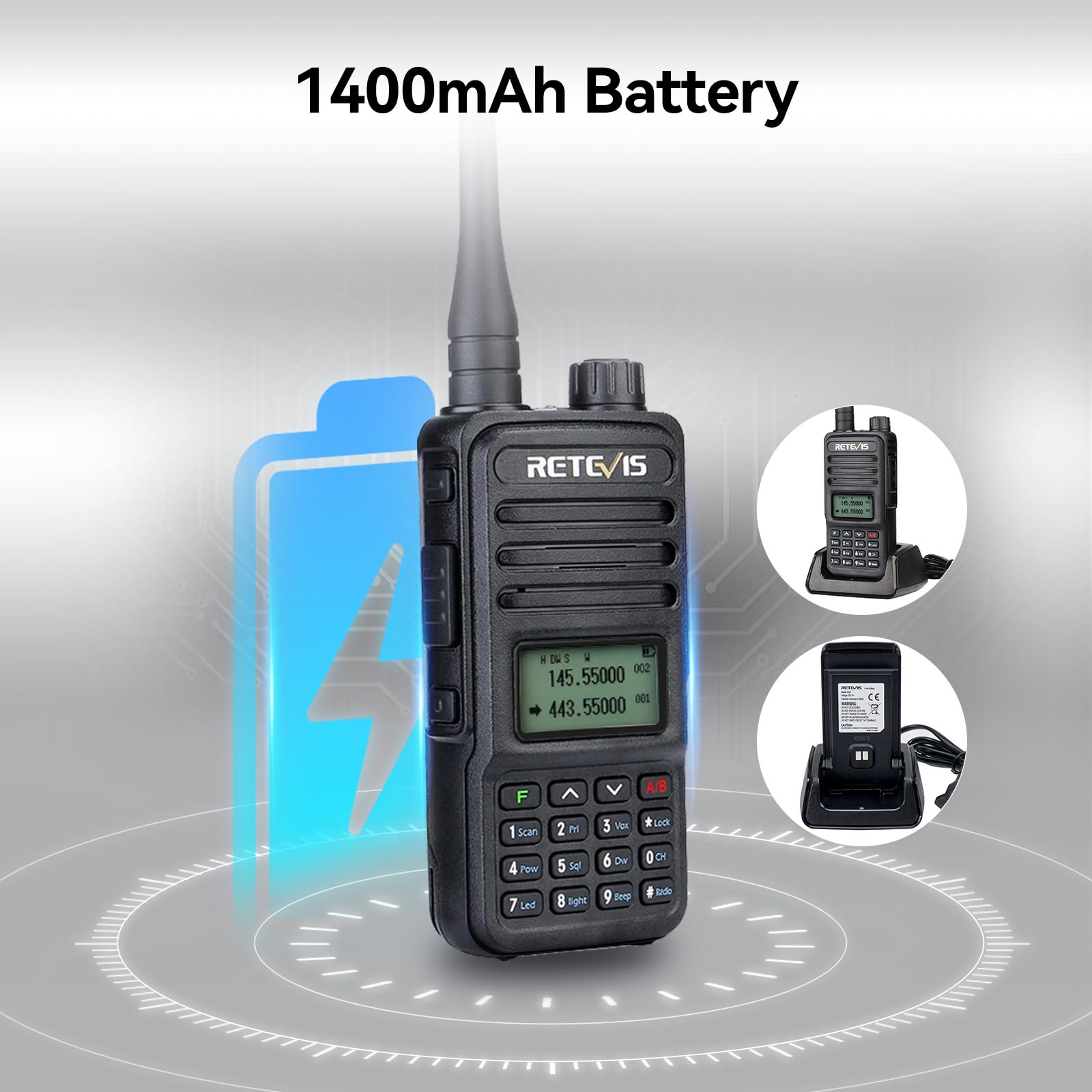 Foto 6 | Walkie Talkies Retevis Rt85 De Doble Banda De Largo Alcance, Paquete De 2 - Venta Internacional.