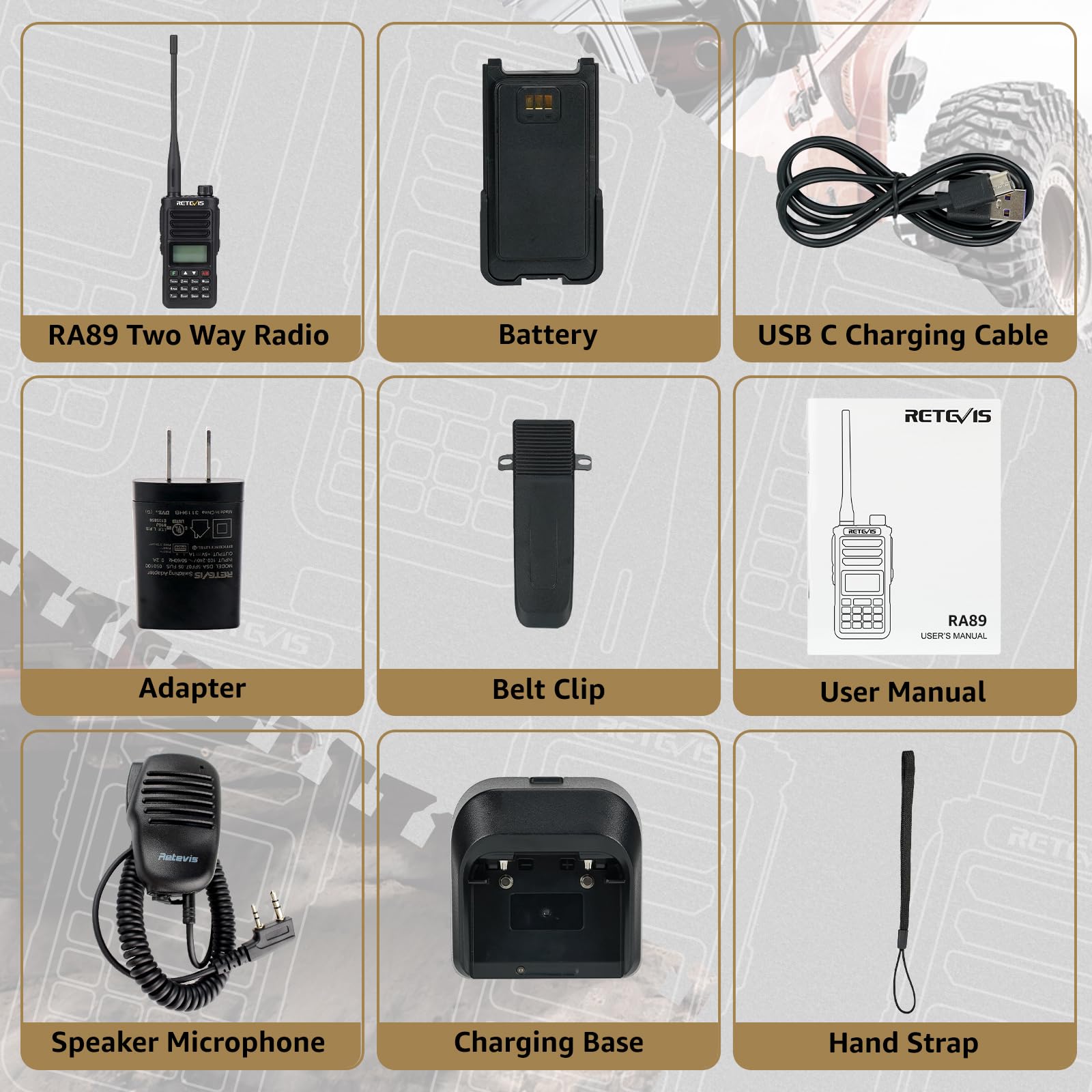 Foto 7 | Ham Radio Retevis Ra89 De Largo Alcance, 10 W, Doble Banda Ip68, Resistente Al Agua - Venta Internacional.